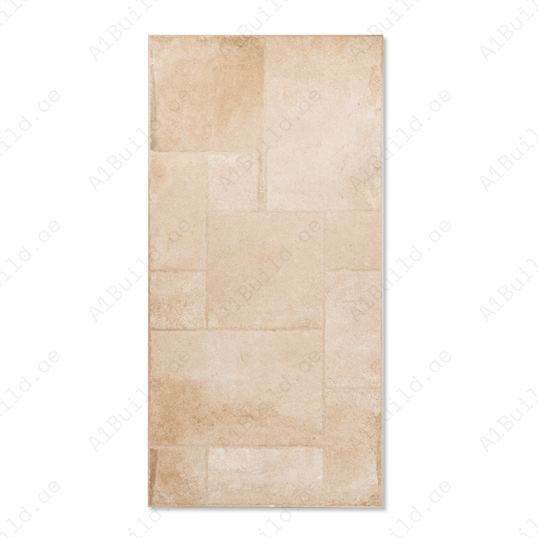 Cottage Clay Cubix porcelain tile 60x120cm 9mm thickness, clay stone look with geometric decor, durable porcelain tile for modern walls and floors.