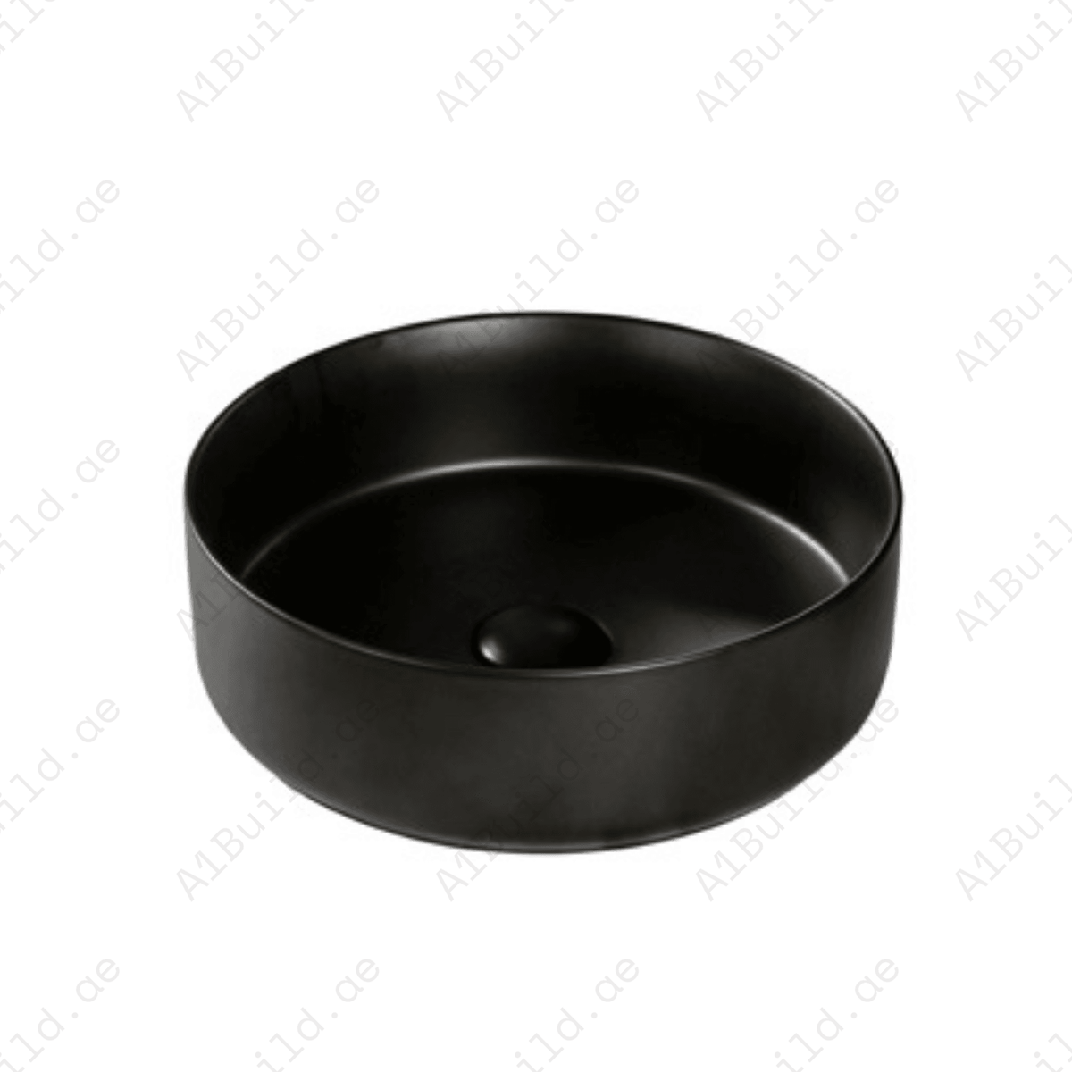 COUNTERTOP WASH BASIN W/O TAP HALE 450*450*140 MM, MATT BLACK