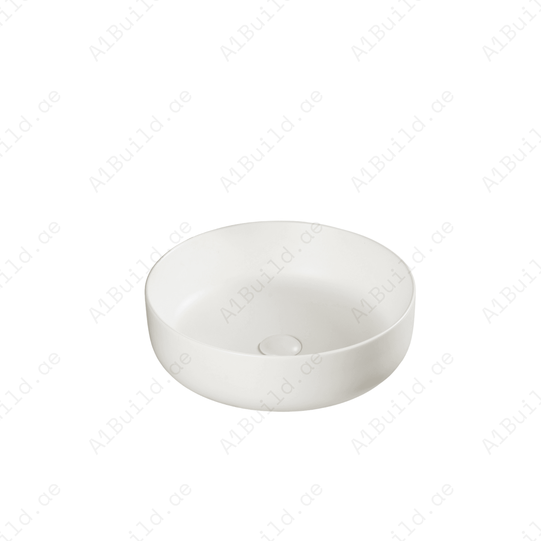 COUNTERTOP WASH BASIN W/O TAP HALE 450*450*140 MM, MATT WHITE COLOR.