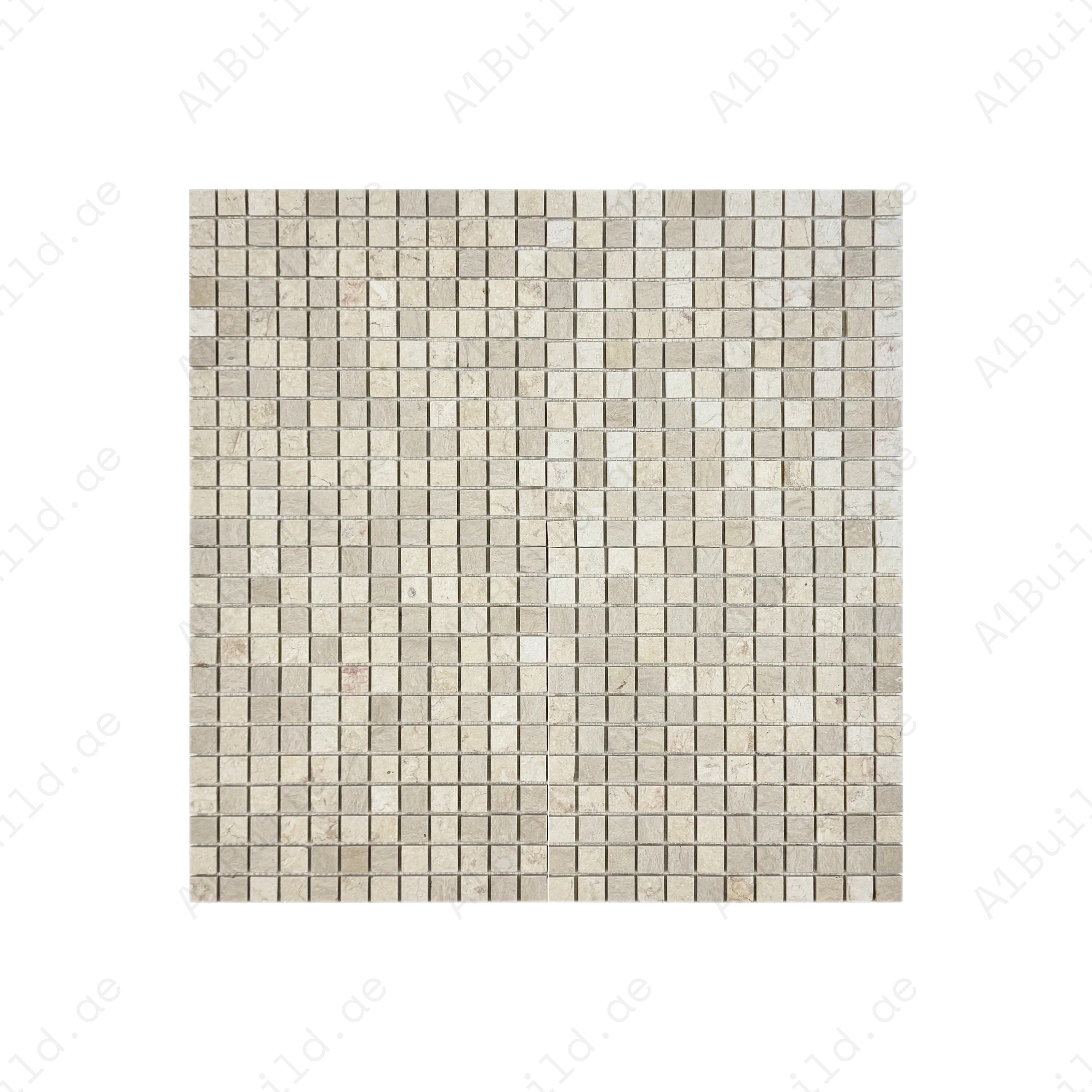 Cream Marfil polished marble mosaic adds warmth and elegance to walls, backsplashes, and interiors. Durable, easy to clean, and designed for timeless luxury.