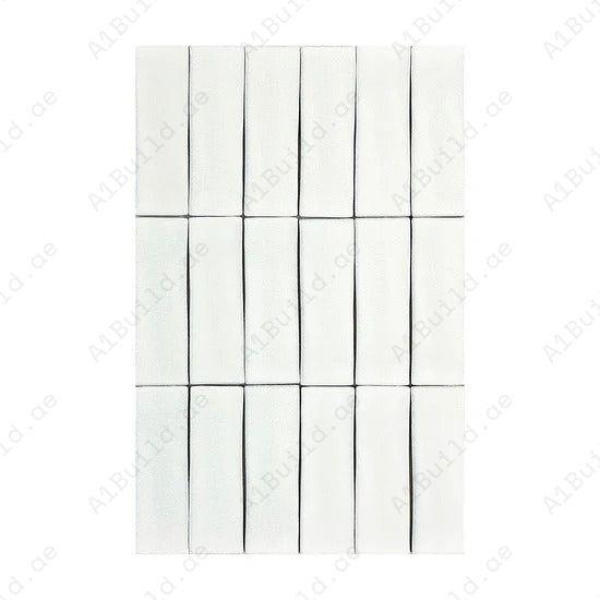 Cream White Glossy Crackle Porcelain Artisanal Tile 65x200 mm. Elegant, glossy, durable tiles for walls, floors, kitchens, bathrooms, and stylish interiors.