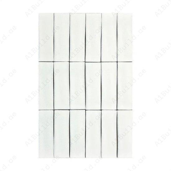Cream White Glossy Crackle Porcelain Artisanal Tile 65x200 mm. Elegant, glossy, durable tiles for walls, floors, kitchens, bathrooms, and stylish interiors.
