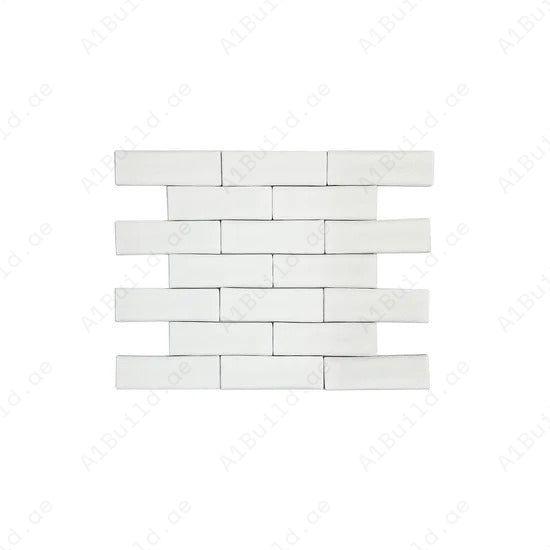 Cream White Glossy Crackle Porcelain Artisanal Tile 65x200 mm. Elegant, glossy, durable tiles for walls, floors, kitchens, bathrooms, and stylish interiors.