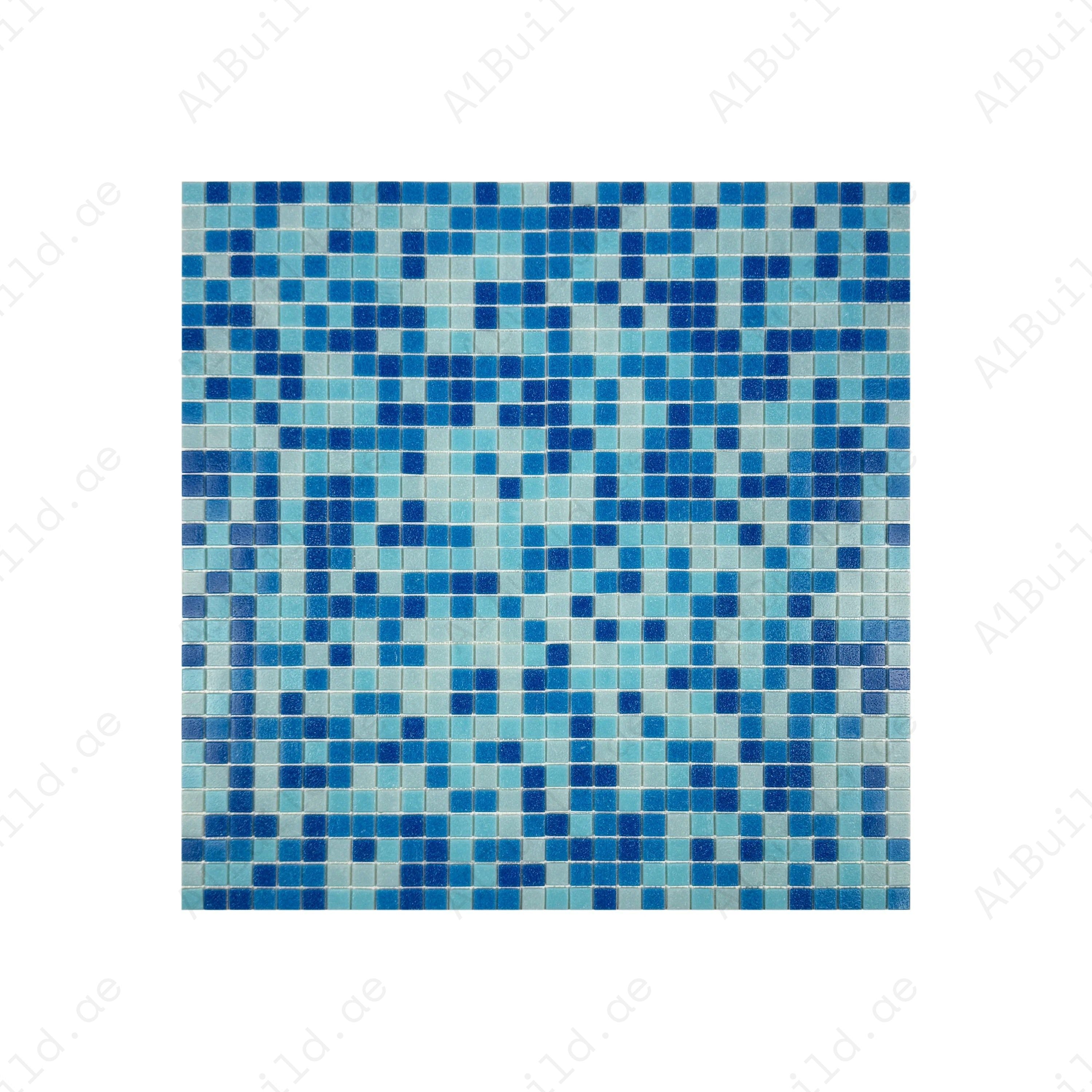 Create vibrant pools & spas with Sky, French & Navy Blue Serene Spectrum glass mosaics. Slip-resistant, UV-stable & eco-friendly for lasting aquatic beauty.