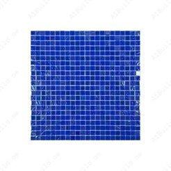 Crystal Cascade Klein Blue Iridescent Glass Mosaic 25x25 mm. Durable, UV-resistant, non-toxic tiles ideal for swimming pools, spas, water walls, and interiors.