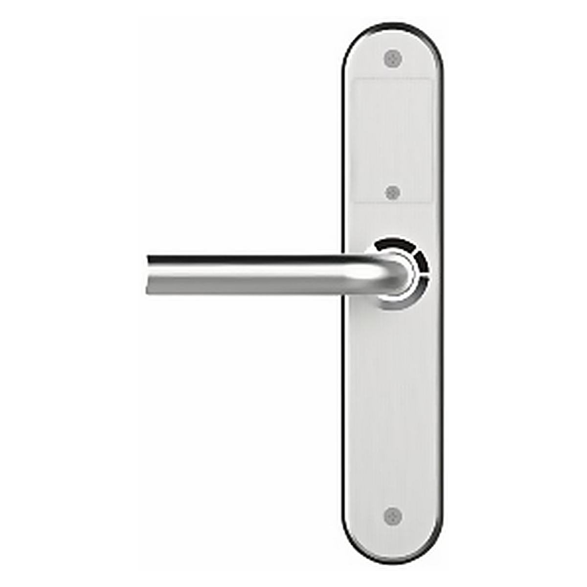 DL.HM1.2442 stainless steel hotel card lock from the Hotel Lock Door Lock Series. Mifare 1 card reading, slim 280 mm plate and over 15,000 battery cycles. Designed for reliable everyday performance.