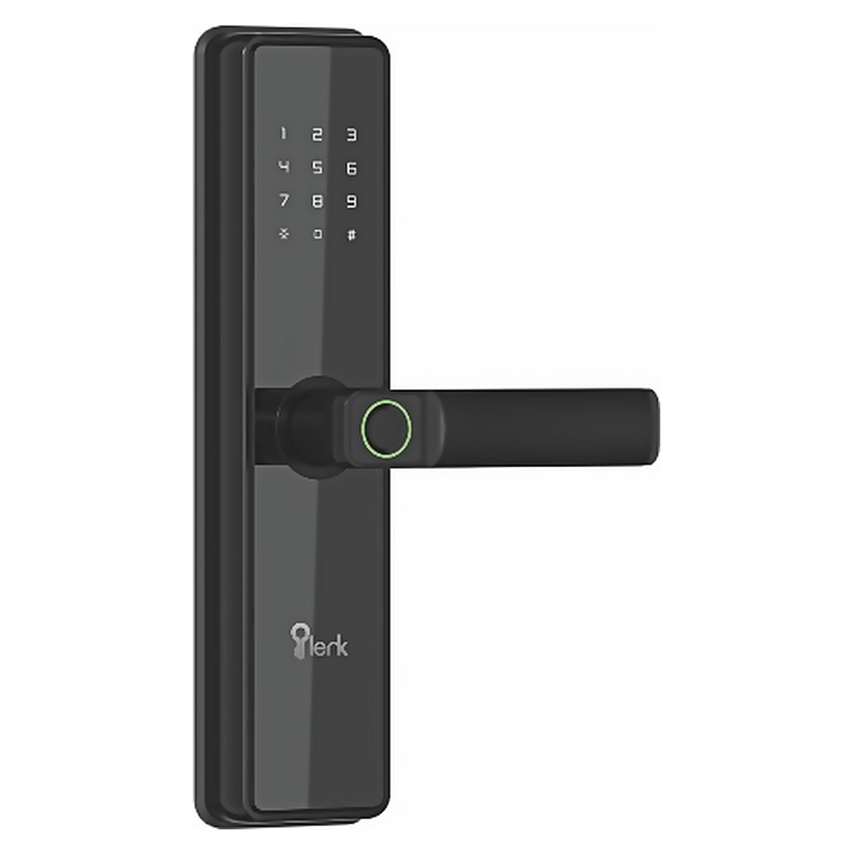 DL.P.2309 premium smart door lock in Matt Black. WeChat, password, fingerprint, card, key and mobile unlocking with 300-user capacity. Reliable, convenient everyday access for homes, offices and rentals.