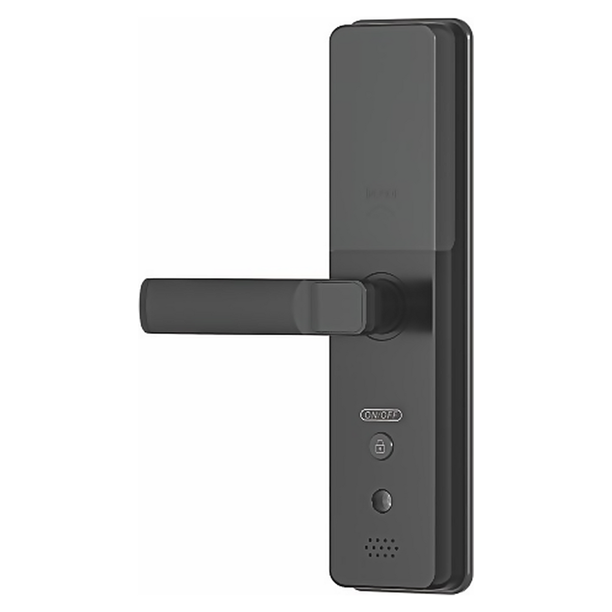 DL.P.2309 premium smart door lock in Matt Black. WeChat, password, fingerprint, card, key and mobile unlocking with 300-user capacity. Reliable, convenient everyday access for homes, offices and rentals.