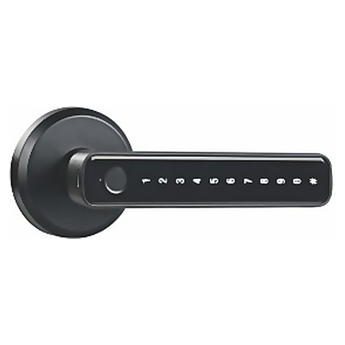 DL.R.2303 premium smart door lock in Matt Black. Fingerprint, password, TTLock app, key and temporary password unlocking. Reliable, convenient everyday access for homes, offices and rentals.