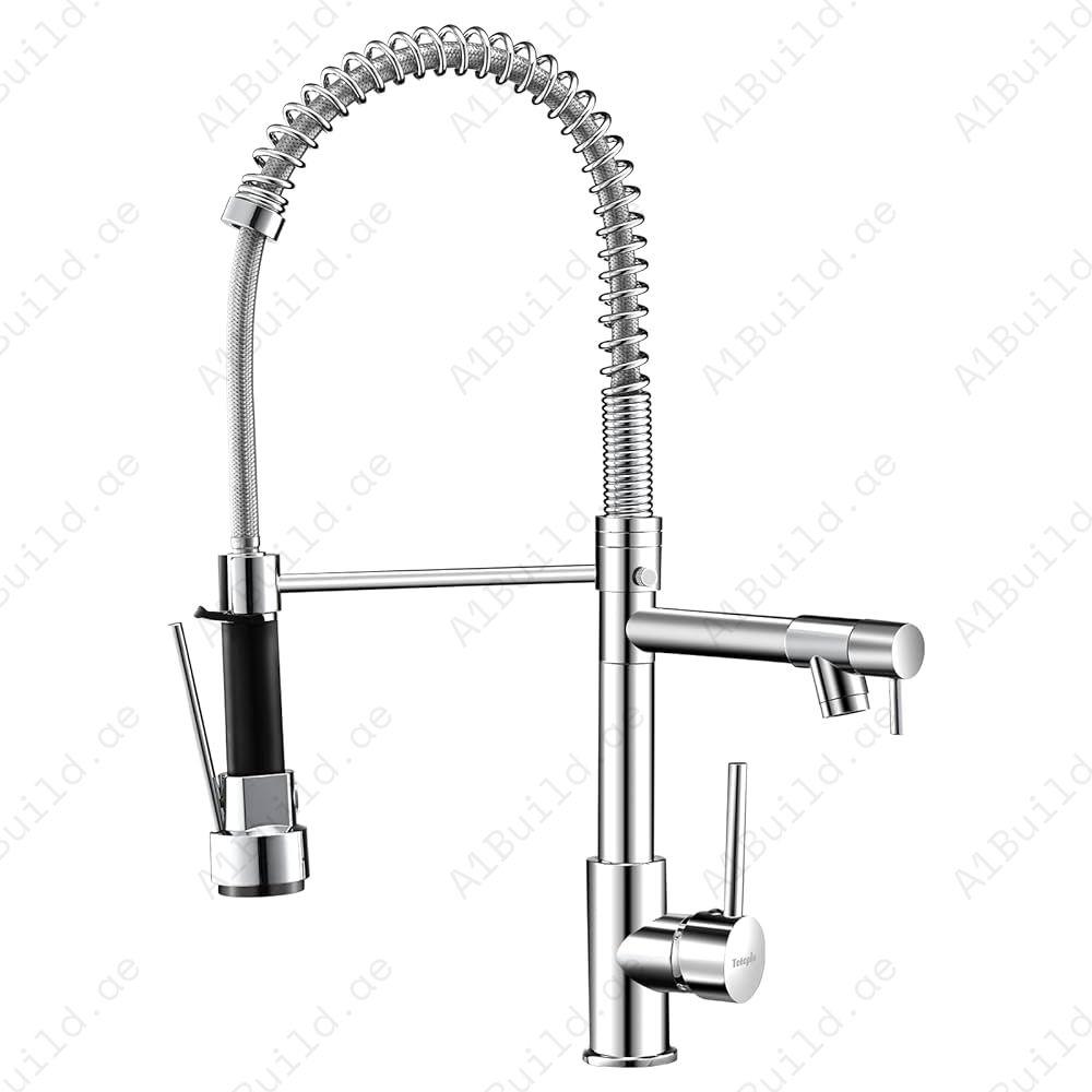 Deck Mounted Kitchen Mixer With Sprayer (Premium Chrome 100% made in Germany)