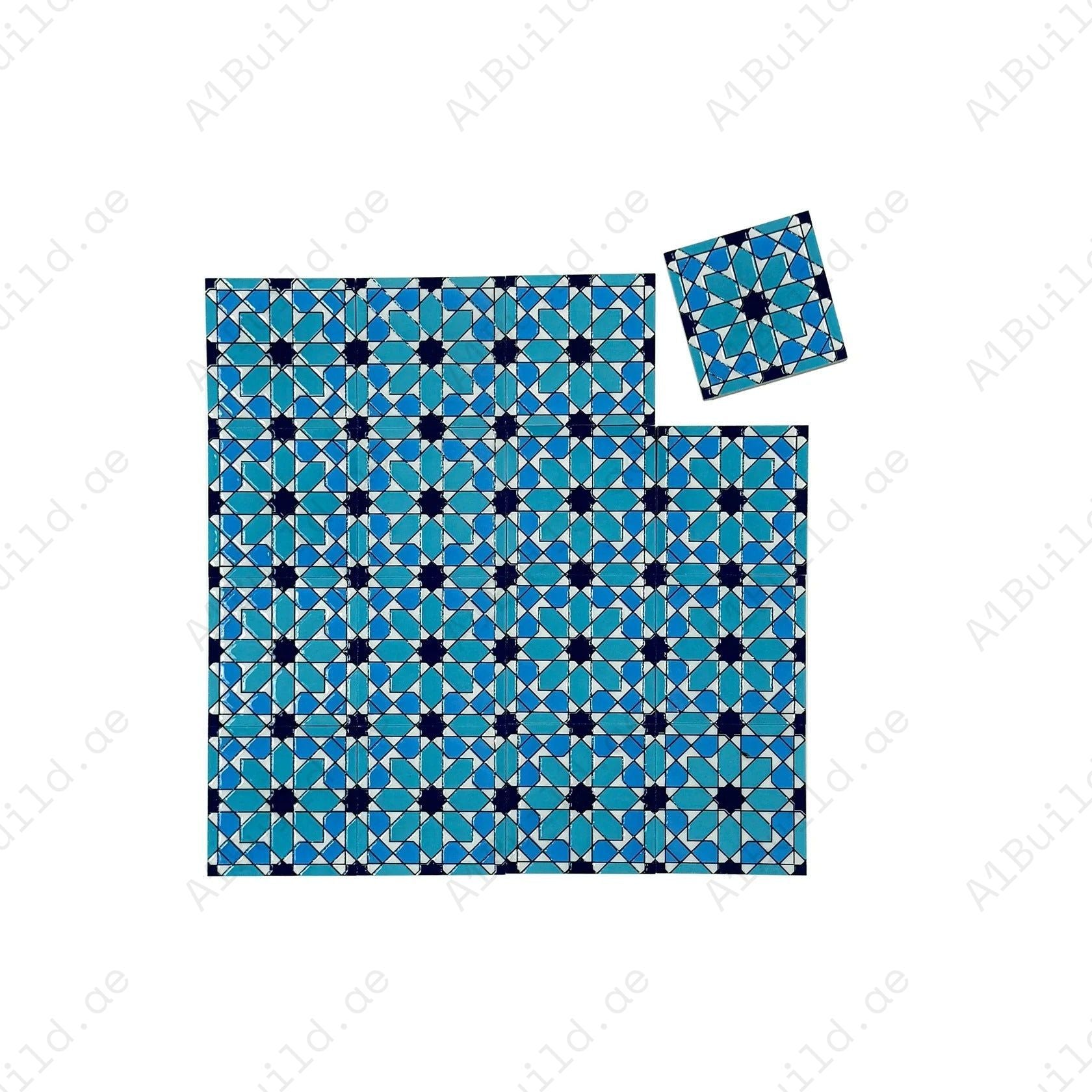 Desert Jewel Moroccan Style Glossy Ceramic Tile Pattern 16 blends Moroccan charm with durability and glossy finish. Perfect for kitchens, bathrooms, and walls.