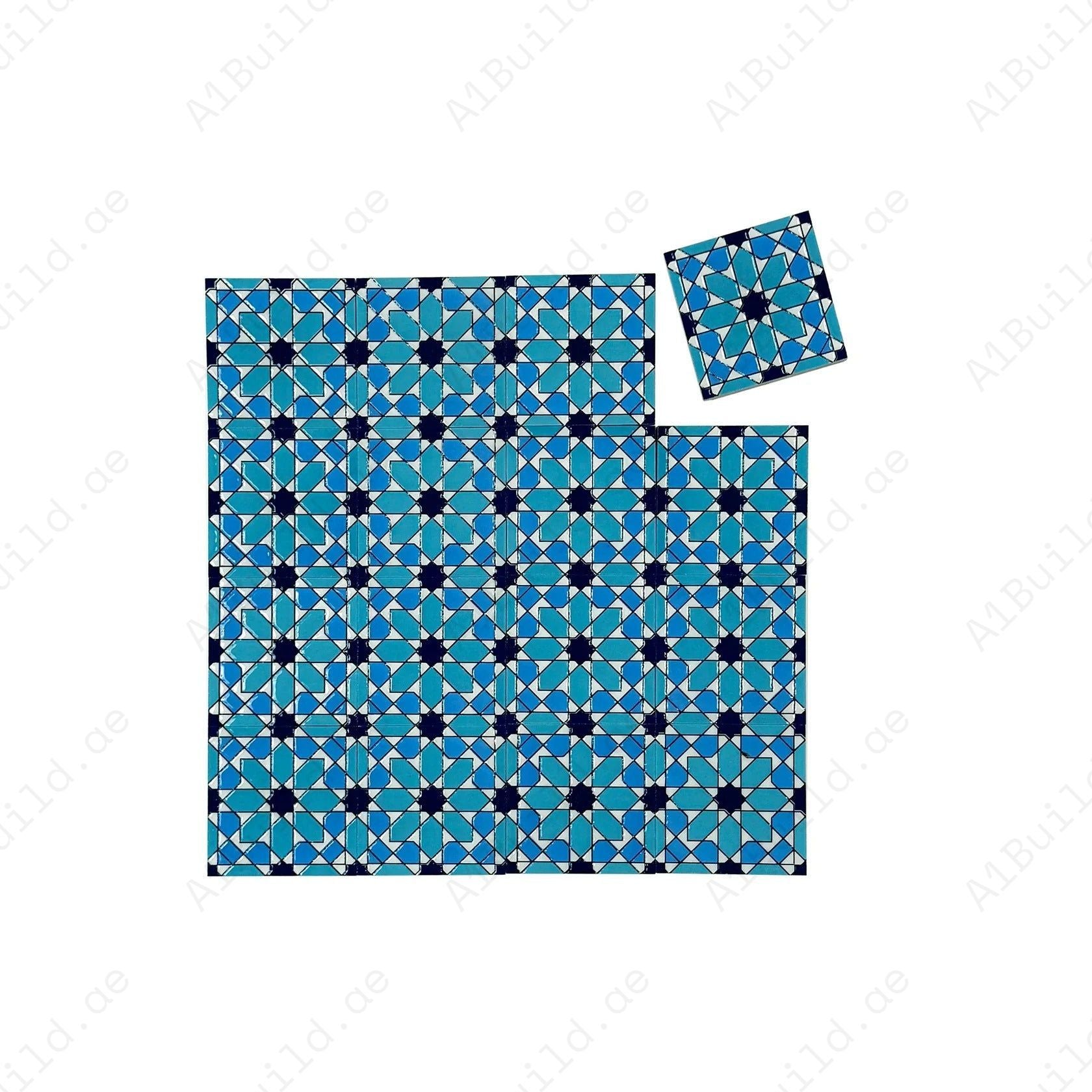 Desert Jewel Moroccan Style Glossy Ceramic Tile Pattern 16 blends Moroccan charm with durability and glossy finish. Perfect for kitchens, bathrooms, and walls.