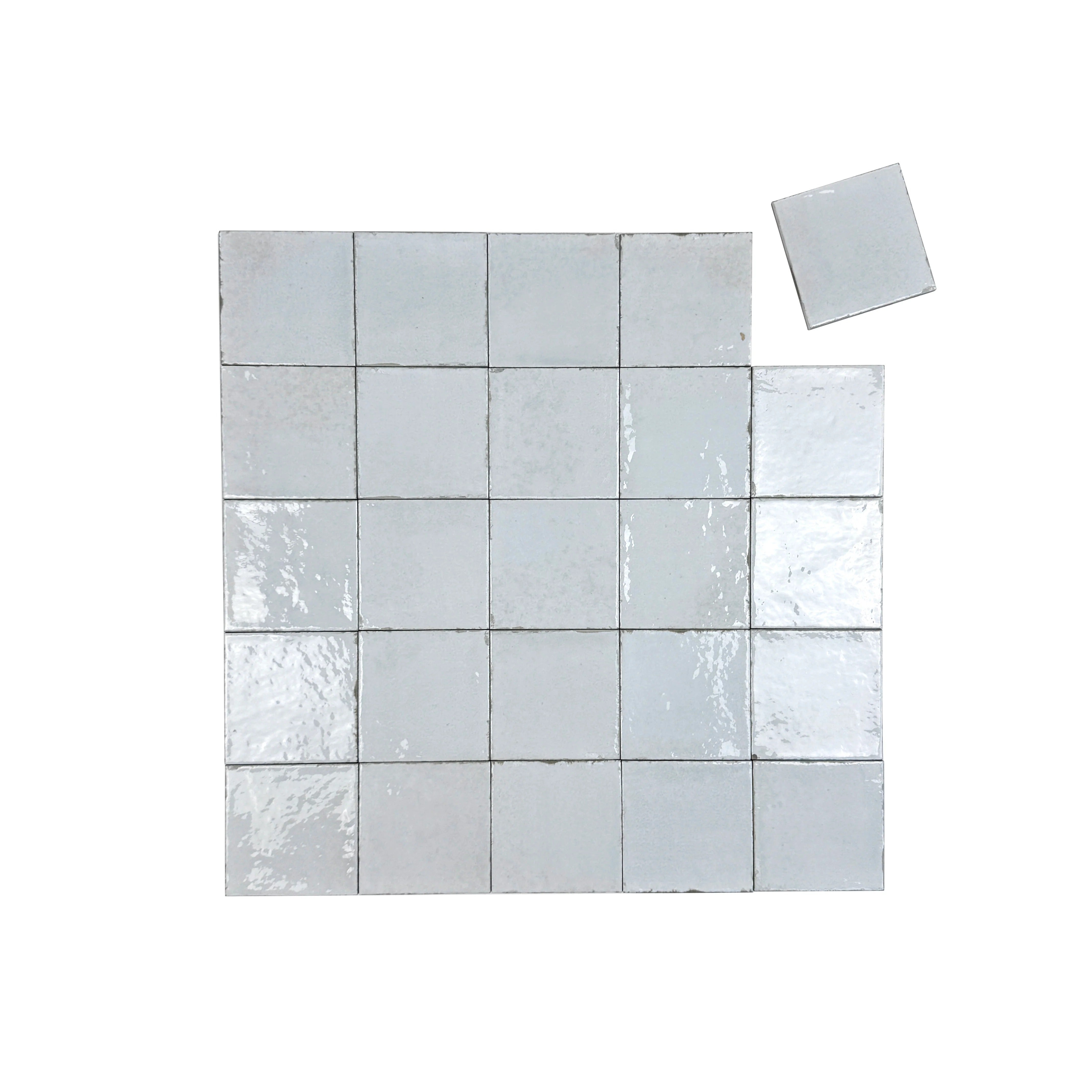 Discover Bright White Glossy Porcelain Subway Artisanal Tile, 120x120mm. Durable, elegant, and easy to maintain. Perfect for walls, floors & backsplashes.