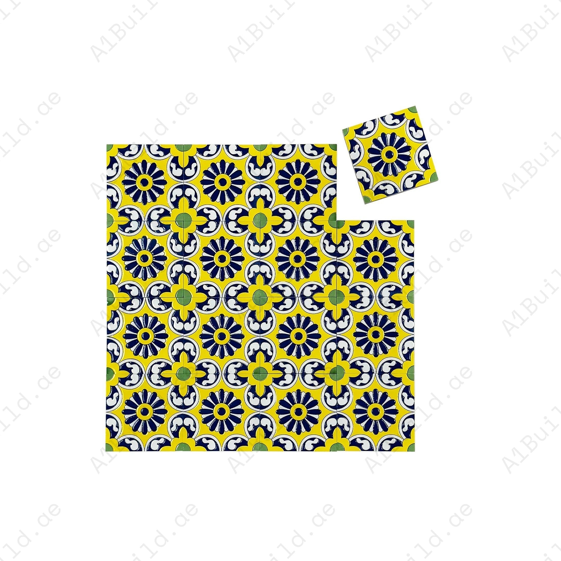 Discover Desert Jewel Moroccan Style Glossy Ceramic Tile Pattern 03. Elegant, durable, and waterproof tiles ideal for walls, floors, and backsplashes.