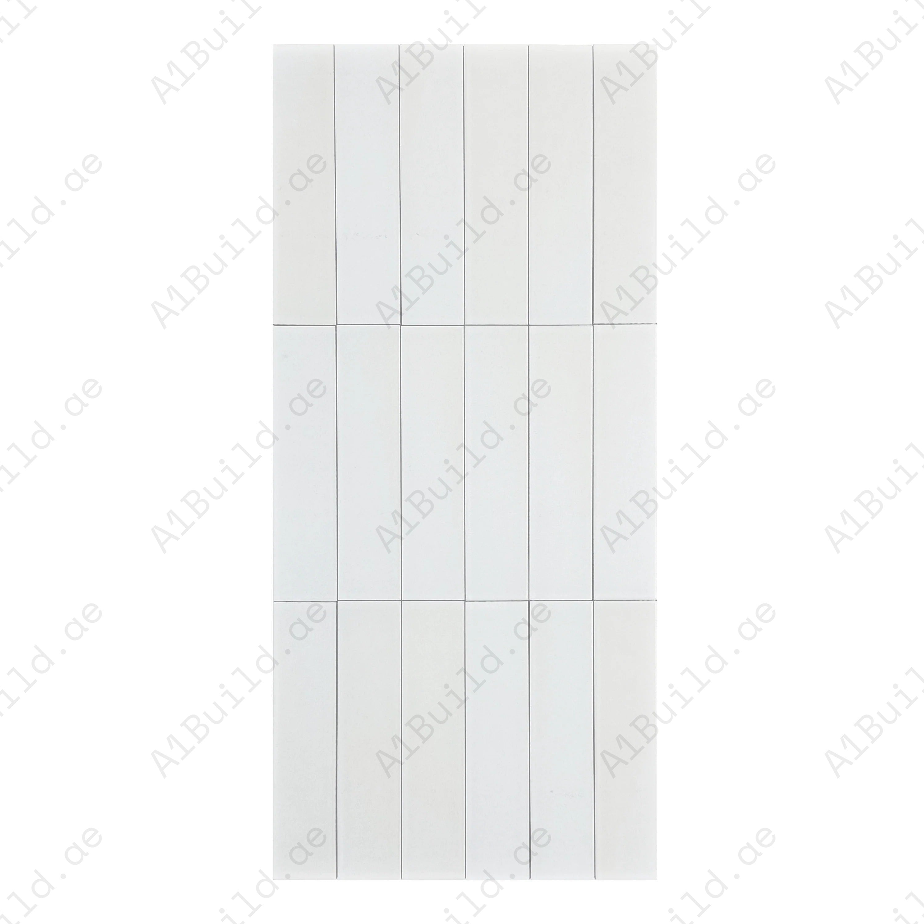 Discover White Smoke Matte Porcelain Artisanal Tile with elegant long-strip design, earthy gradients, and durable finish. Perfect for walls, floors & backsplash.