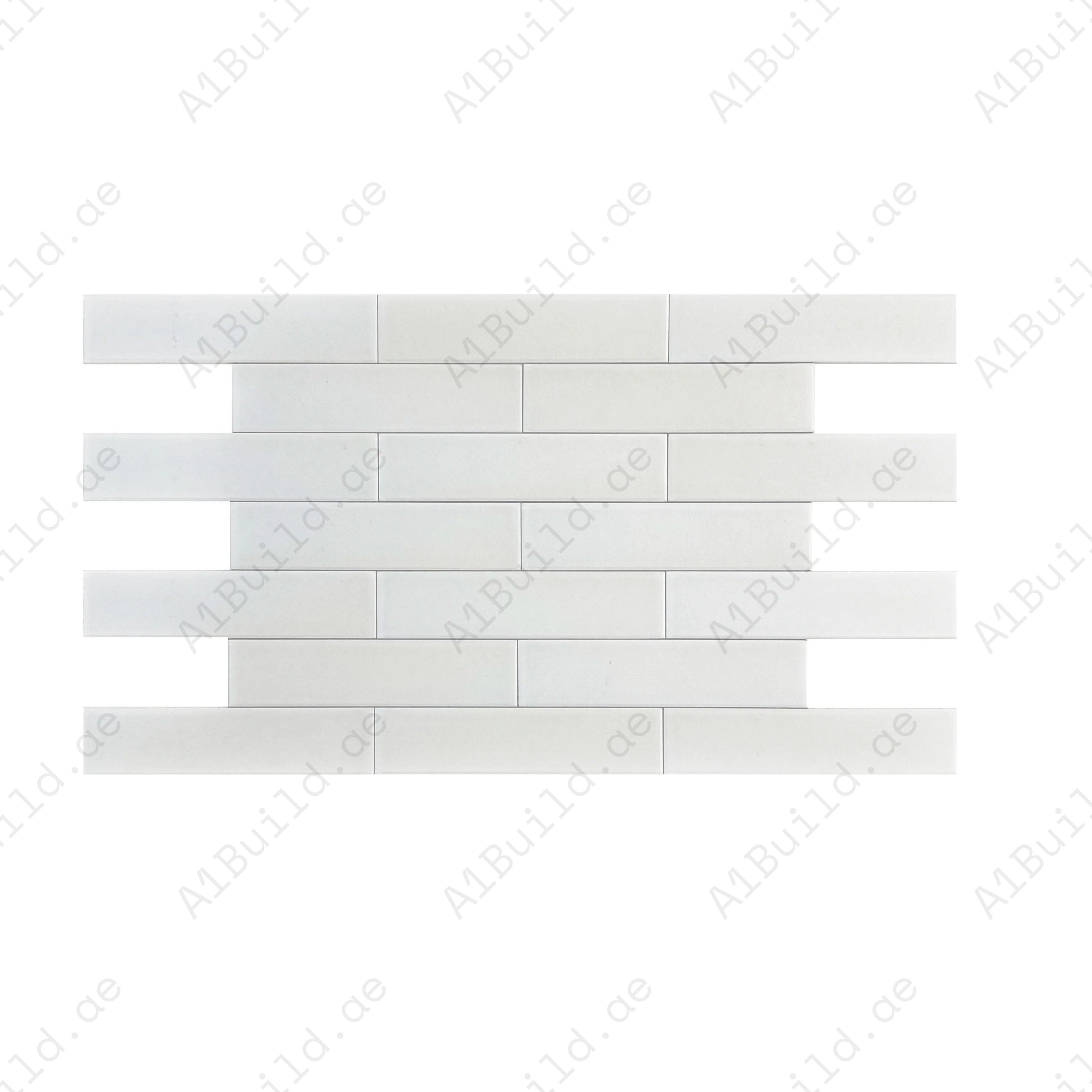 Discover White Smoke Matte Porcelain Artisanal Tile with elegant long-strip design, earthy gradients, and durable finish. Perfect for walls, floors & backsplash.