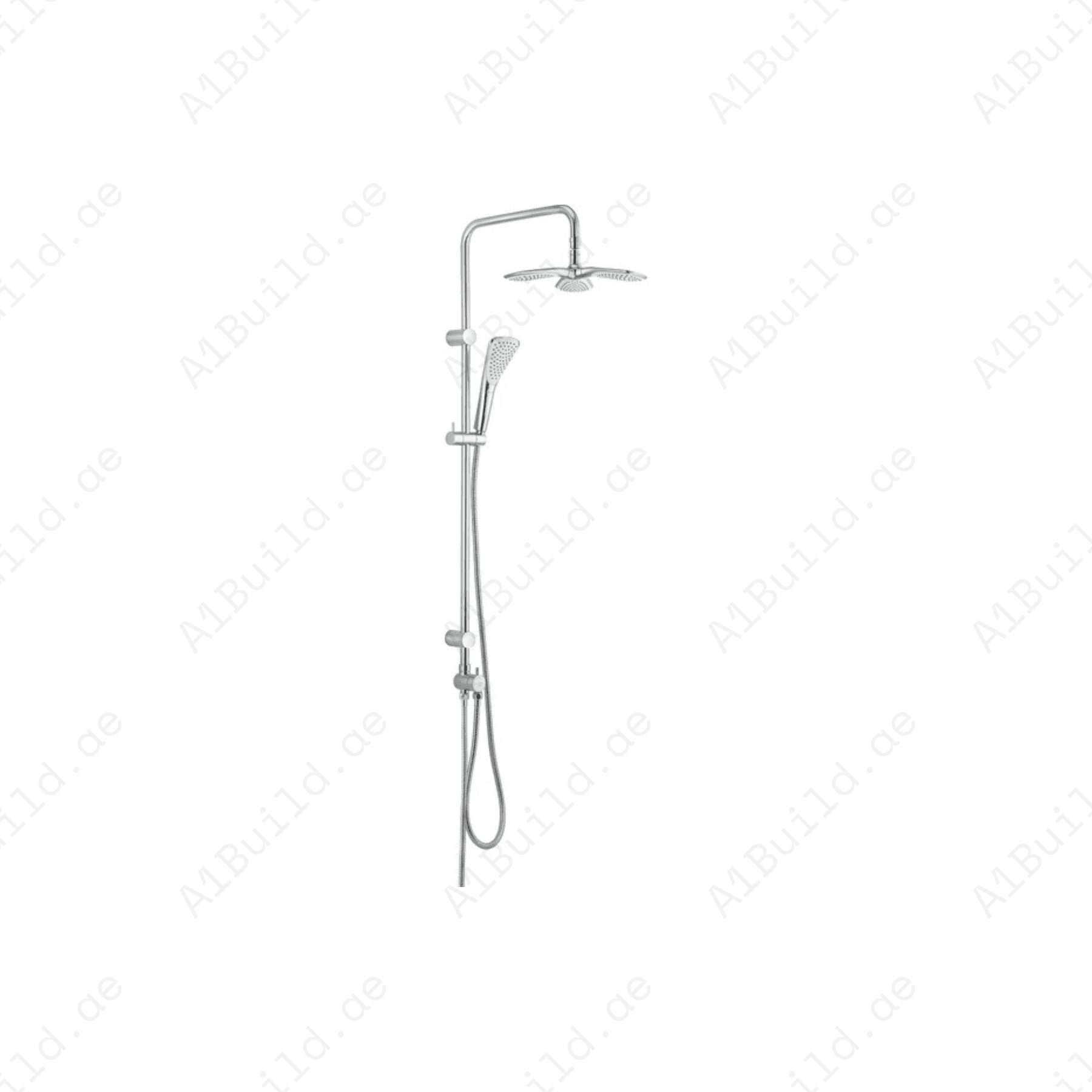 Dual Shower System Chrome with Swivel Head