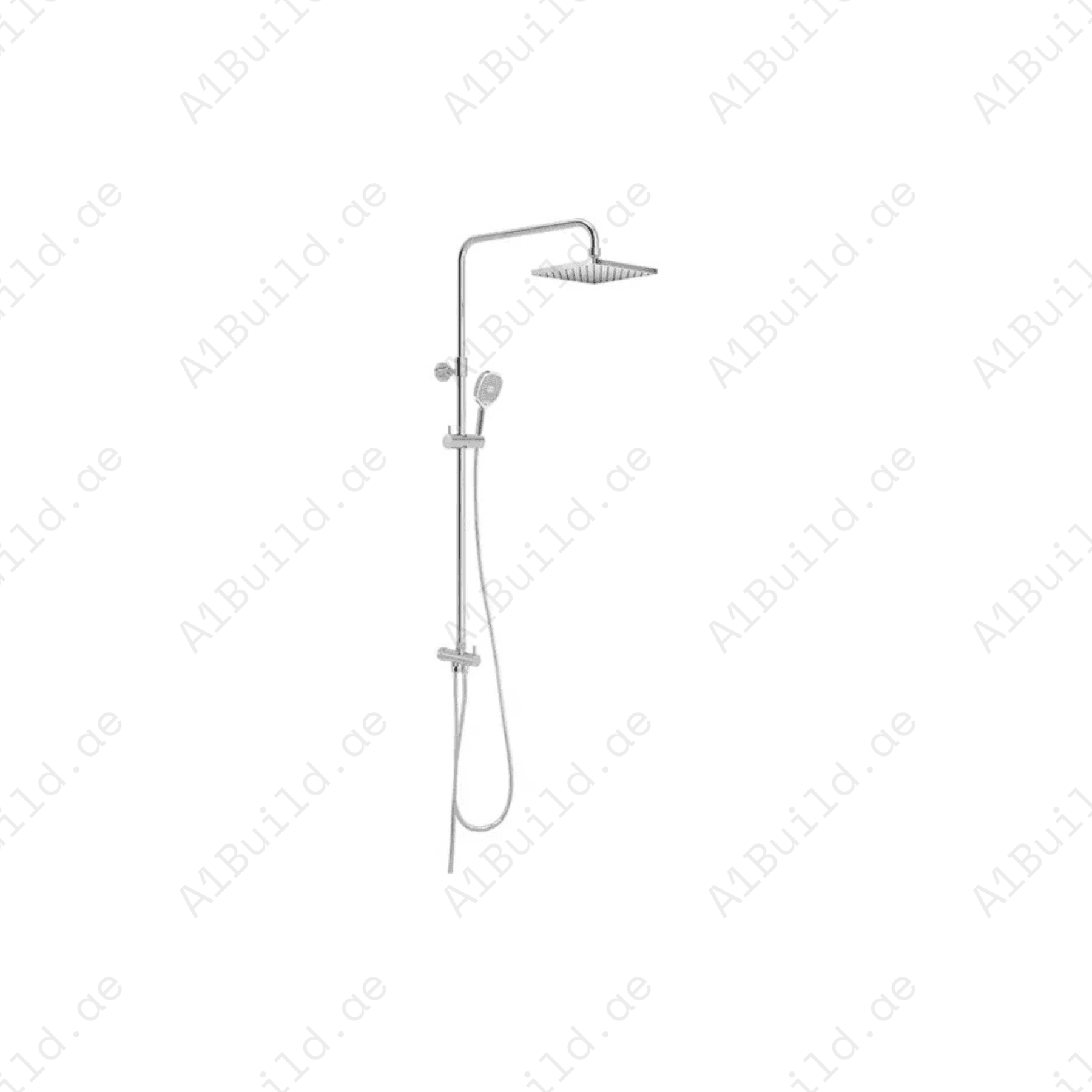 Dual Shower System L = 960 mm | Chrome | Square Head & Hand Shower