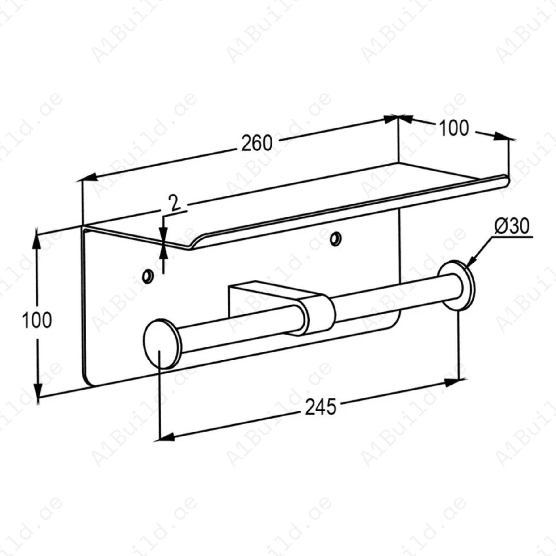 DurableStainlessSteelDoubleTissueRollHolder_ChromeFinish_3