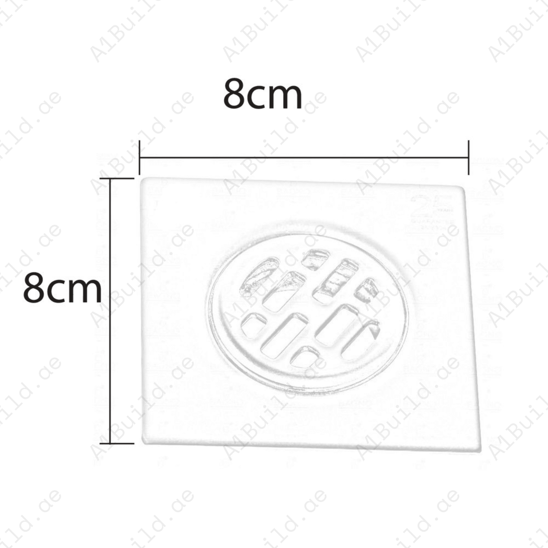 DurableStainlessSteelFloorDrainwithCompactDesign8x8CM_2
