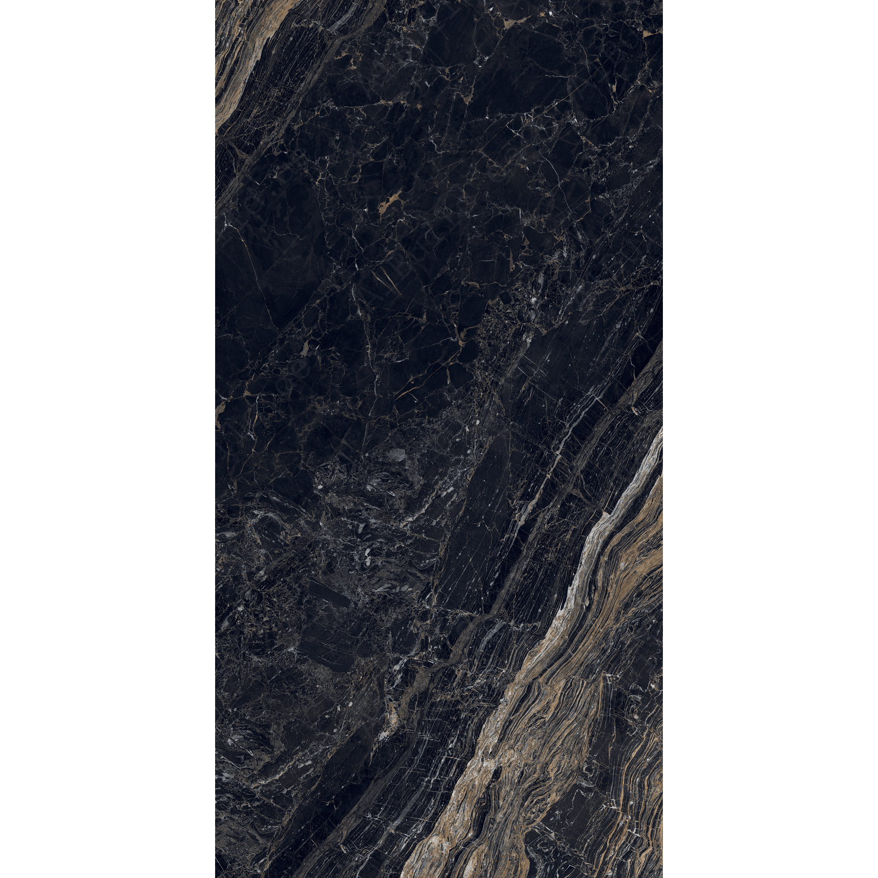 Elite Black High Gloss Book Match Porcelain Slabs | 120x240cm Elegant Black Tiles