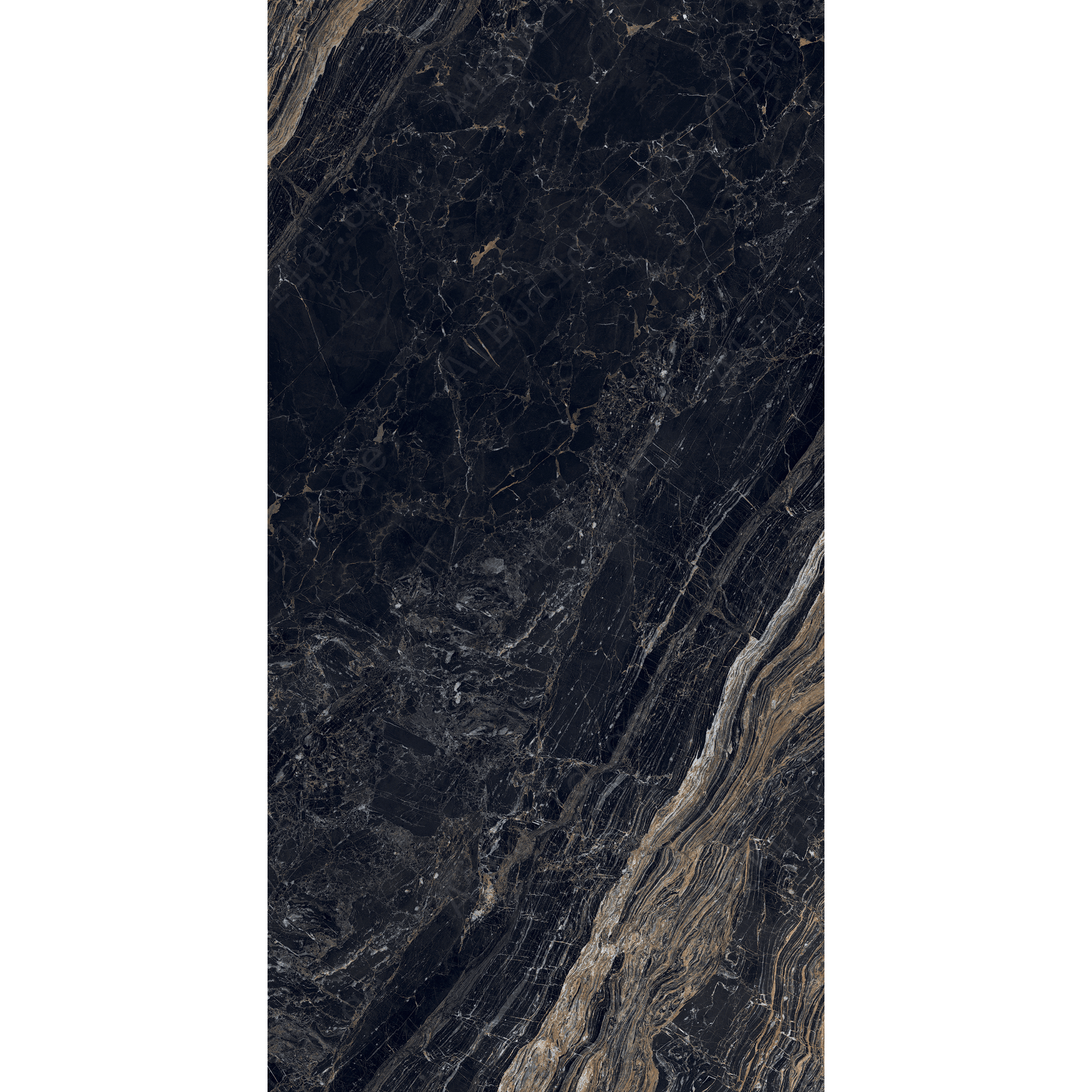 Elite Black High Gloss Book Match Porcelain Slabs | 120x240cm Elegant Black Tiles