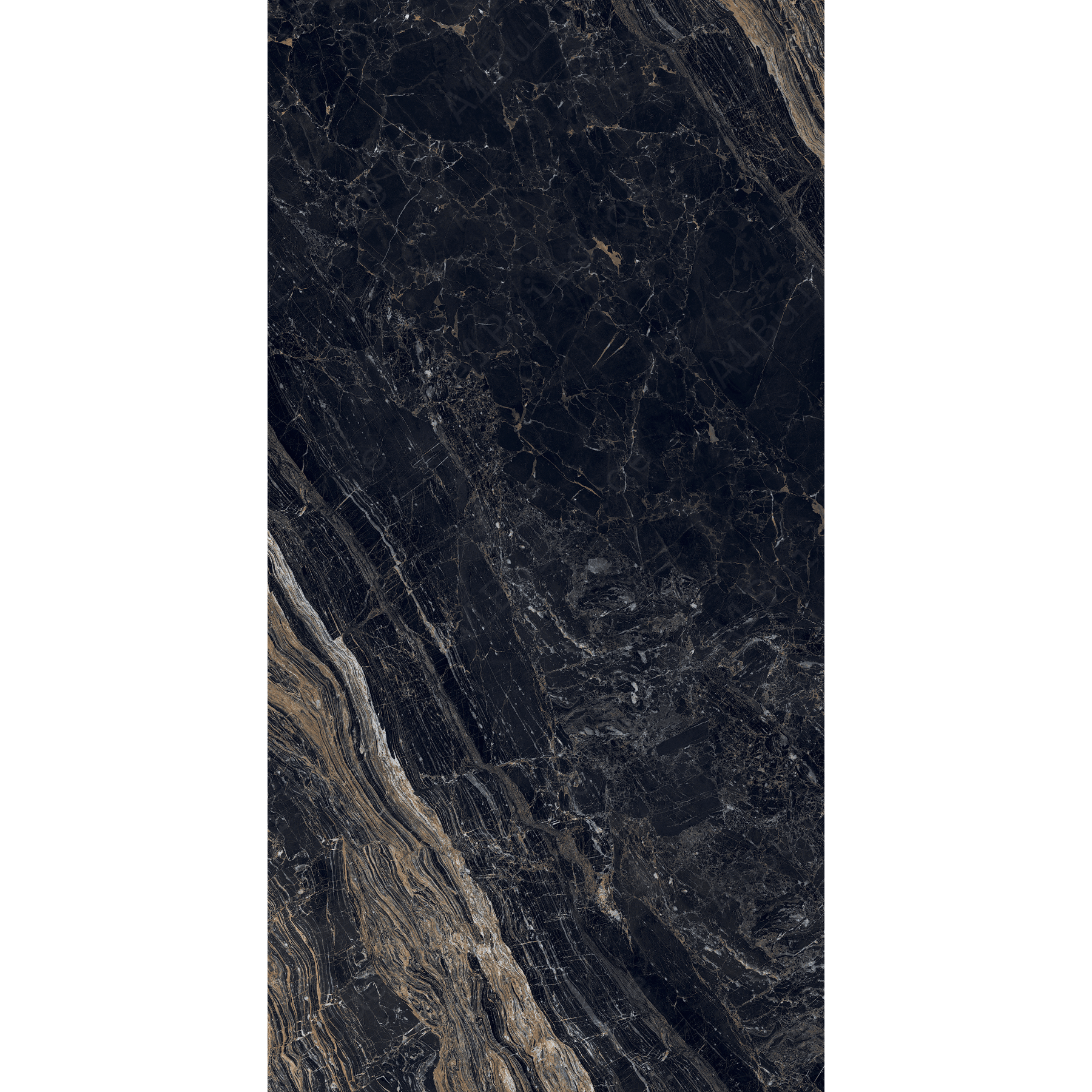 Elite Black High Gloss Book Match Porcelain Slabs | 120x240cm Elegant Black Tiles