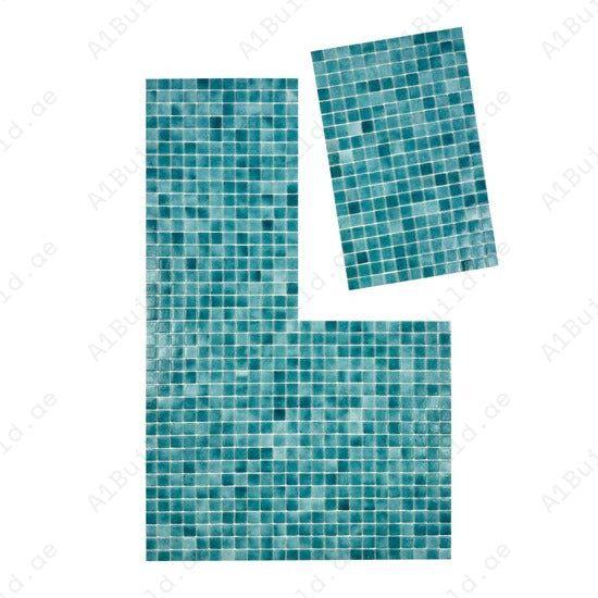 Eco-friendly green recycled glass mosaic tiles for swimming pools, spas & water features. Durable, slip-resistant & stylish for sustainable aquatic spaces.