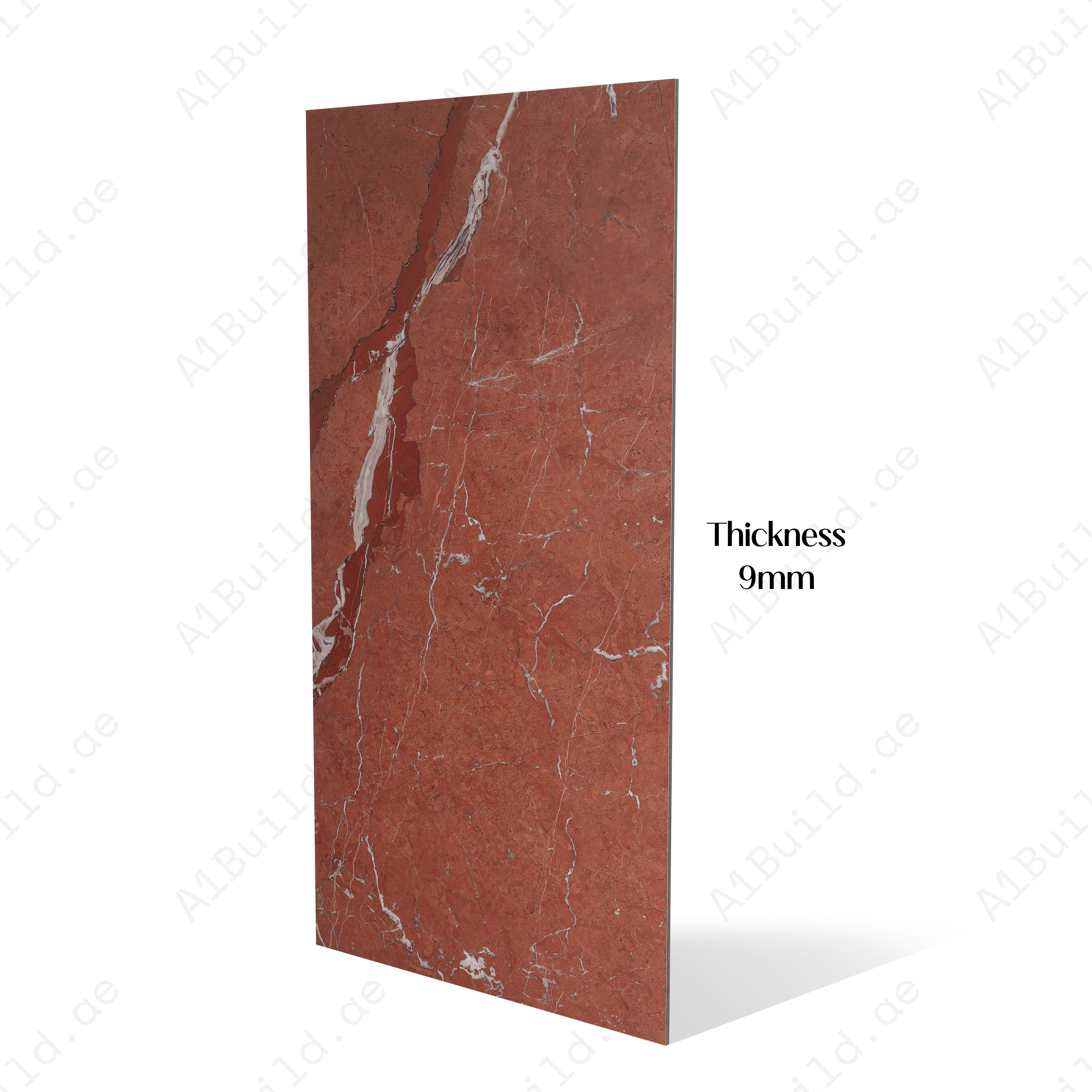 Edina Brick Red Porcelain Tile 60x120cm with Mould Tech Matt finish. Durable 9mm tile, modern design, perfect for walls and floors.