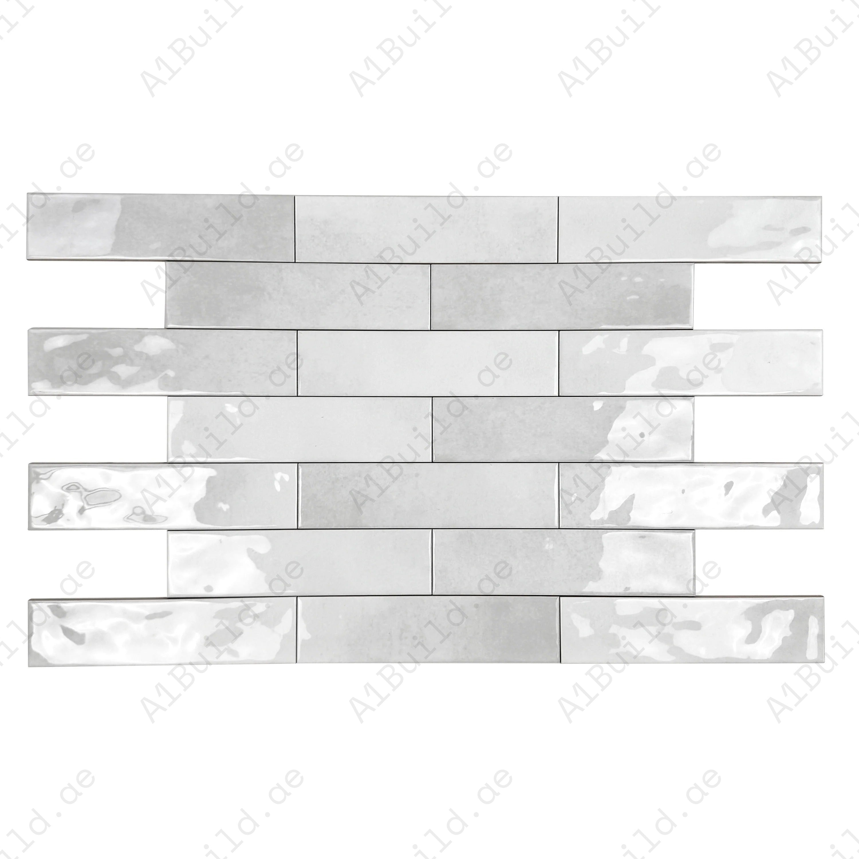 Elegant Tonal Symphony White Glossy Ceramic Tile with artisanal design. Perfect for walls, kitchens & bathrooms, offering a bright, modern, and timeless look.