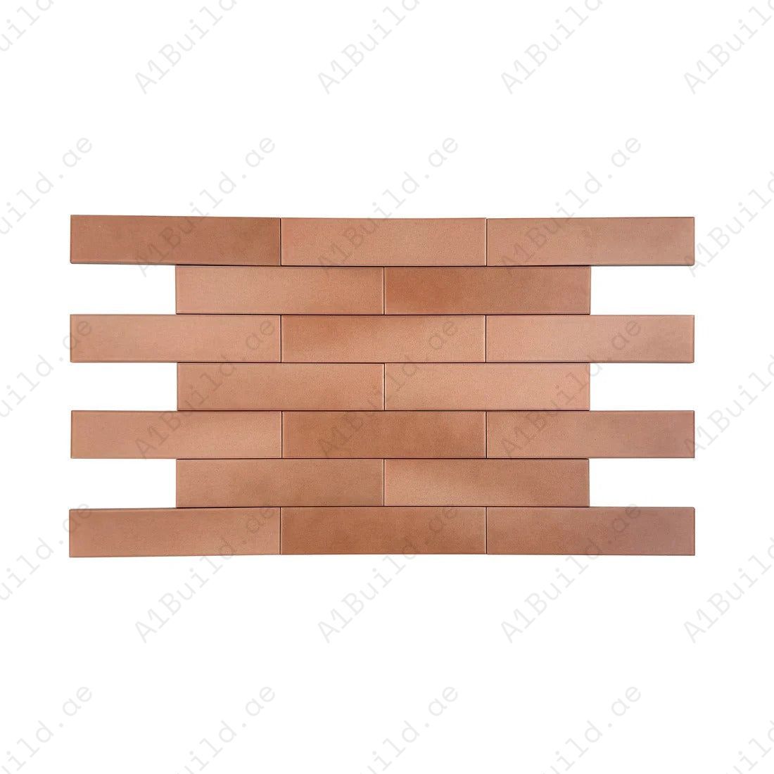 Elegant pink matte porcelain tile with long-strip design. Durable, waterproof & scratch-resistant. Perfect for kitchens, bathrooms & modern interiors.