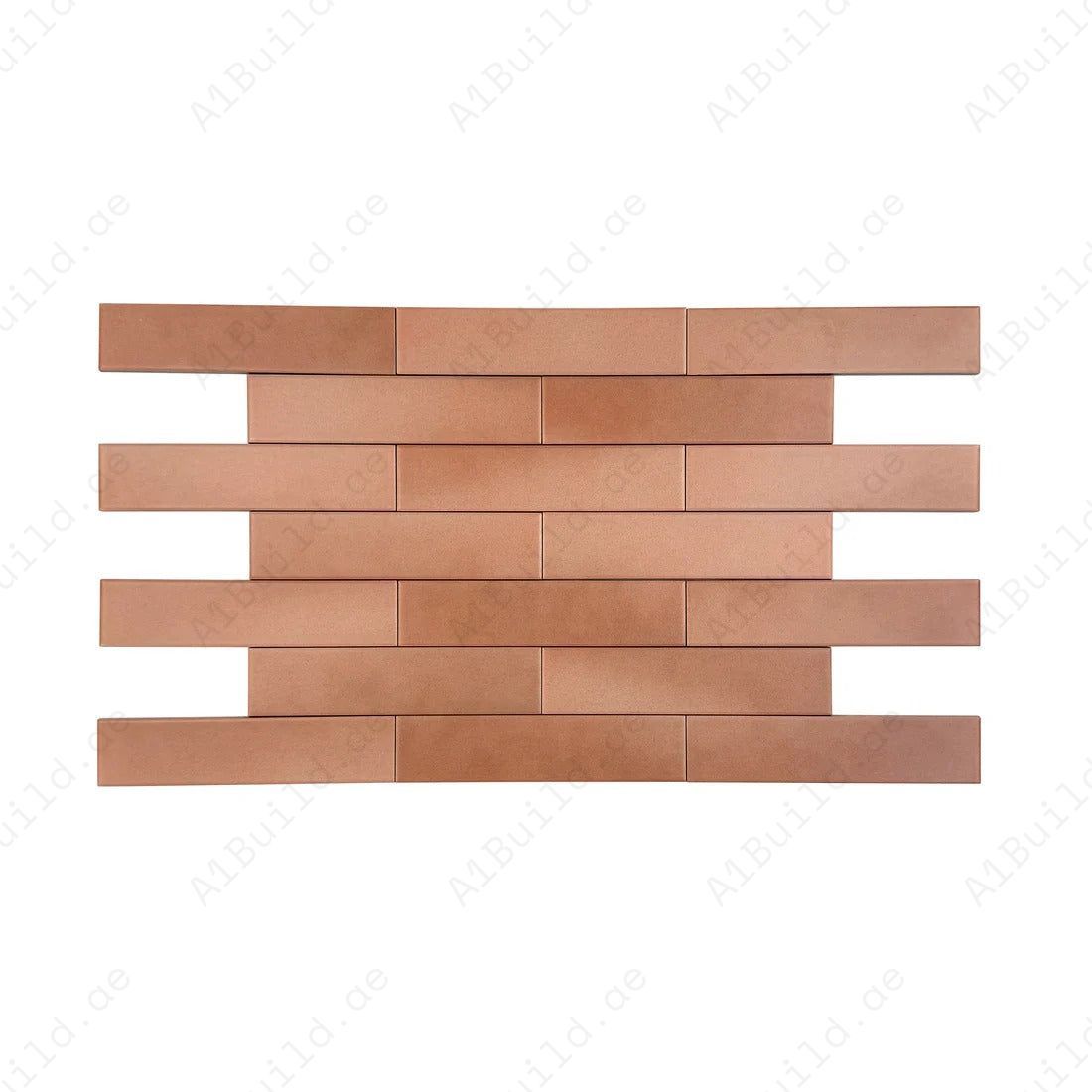 Elegant pink matte porcelain tile with long-strip design. Durable, waterproof & scratch-resistant. Perfect for kitchens, bathrooms & modern interiors.