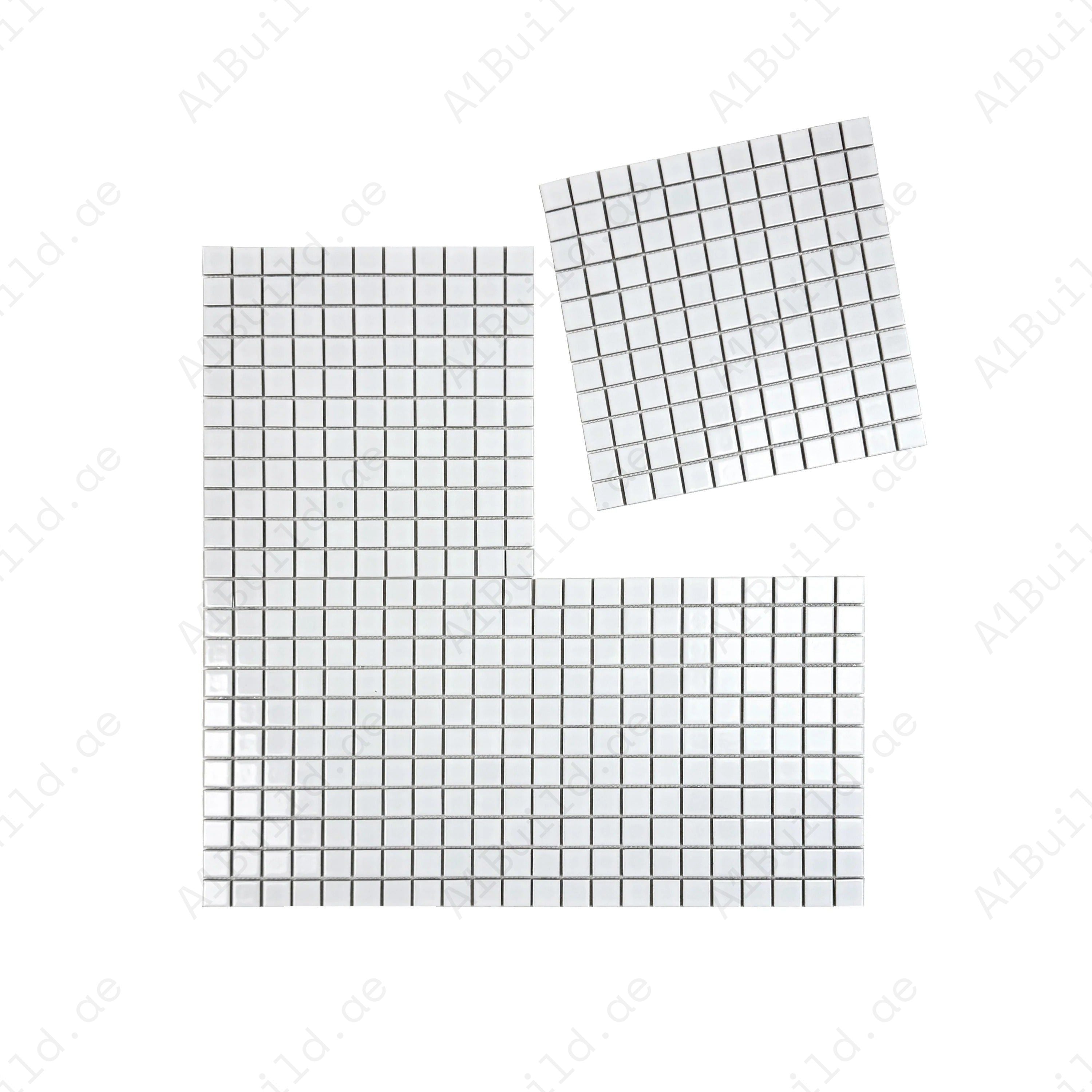 Elegant white porcelain mosaic for pools, spas, and water features. Durable, slip-resistant, eco-friendly, ideal for luxury residential and commercial spaces.