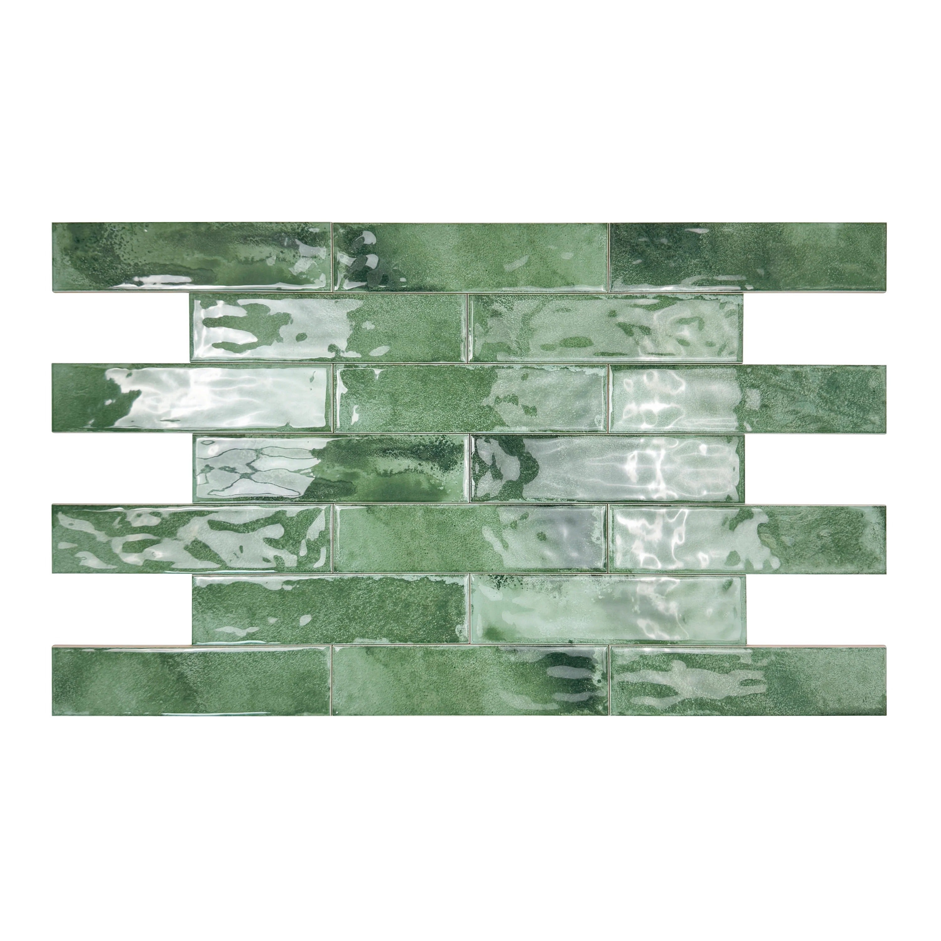 Elevate interiors with Lustre Vintage Moss Green glossy ceramic tile. Durable, waterproof, and scratch-resistant for walls, backsplashes & light flooring.