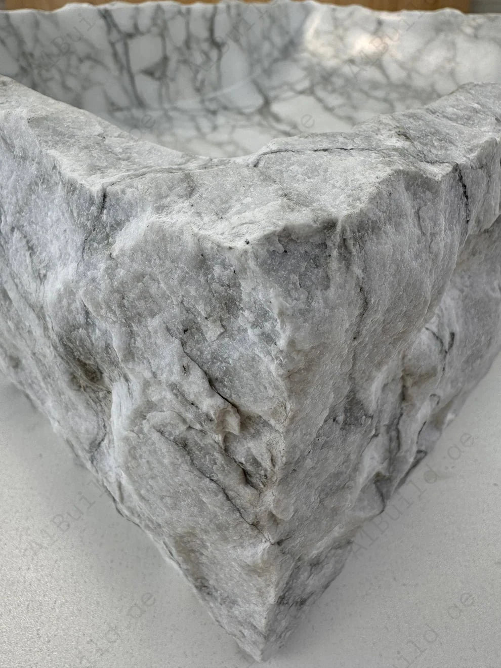 Elevate your bathroom with the Marble Muse Carrara White Rectangle Wash Basin, featuring a natural marble surface, timeless elegance, and refined craftsmanship.