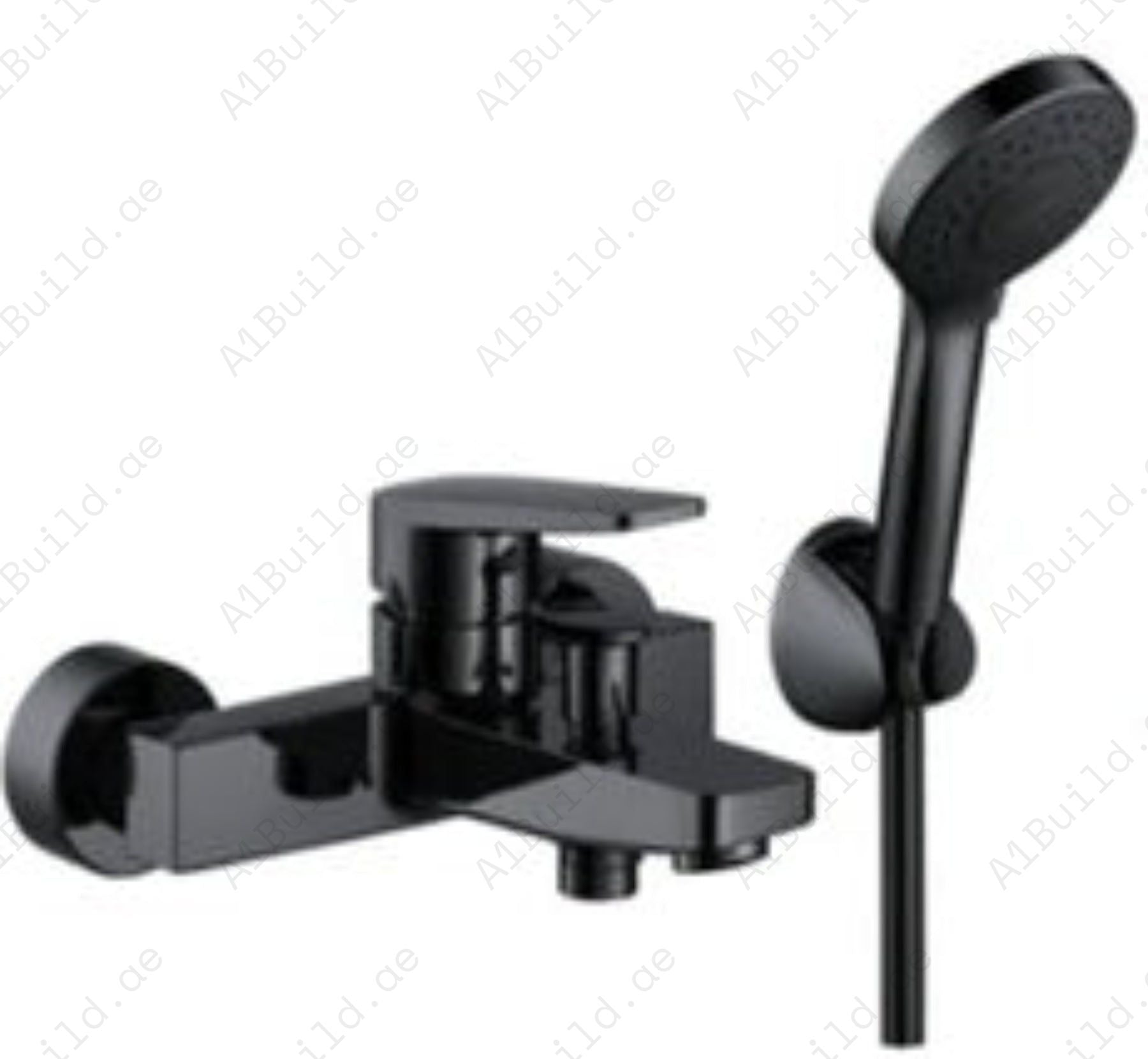Elite Single Lever Bath Mixer with Hand Shower (Premium Matte Black 100% Made in Germany)