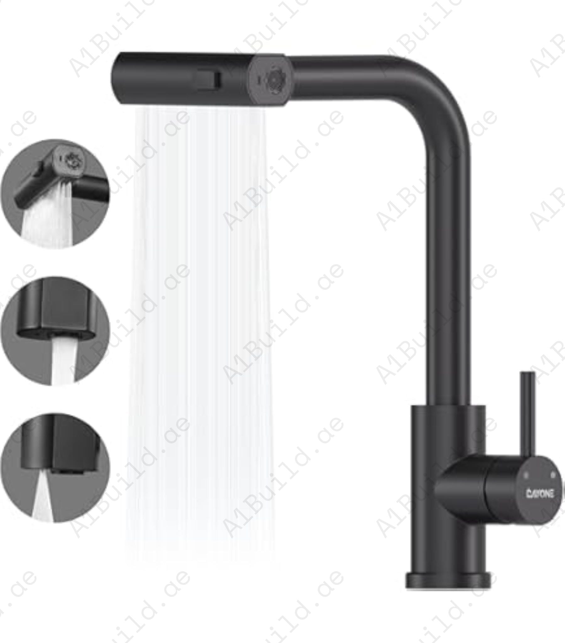 Elite Single Lever Deck Mounted Sink Mixer: Matte Black, 100% Made in Germany