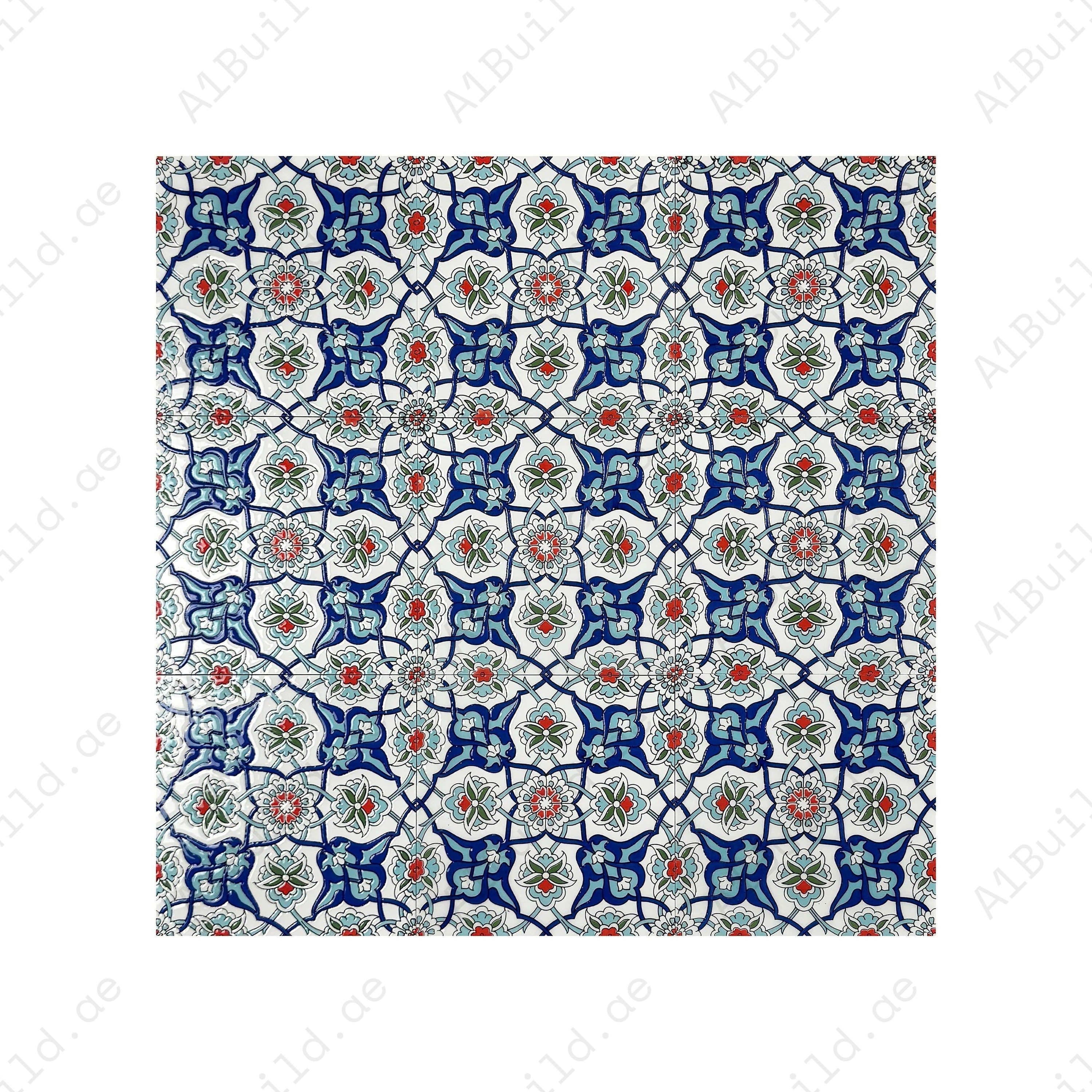 Enhance interiors with Royal Souk Moroccan Style Glossy Ceramic Tile Pattern 811. Durable, elegant, and perfect for walls and floors in modern or classic designs.