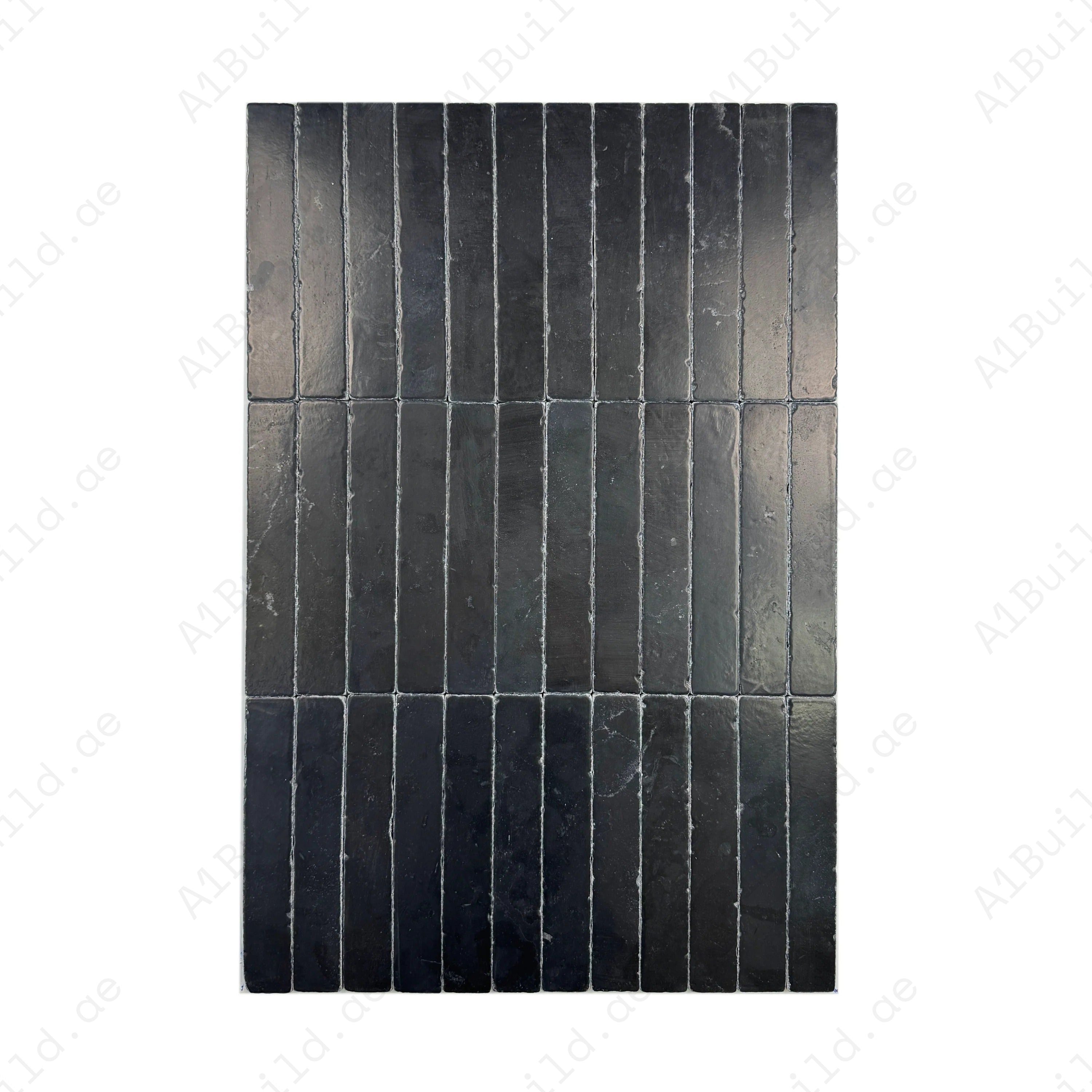 Enhance interiors with Verona Series Black Limestone marble tile. Tumbled & brushed finish, durable design, and timeless elegance for walls and flooring.