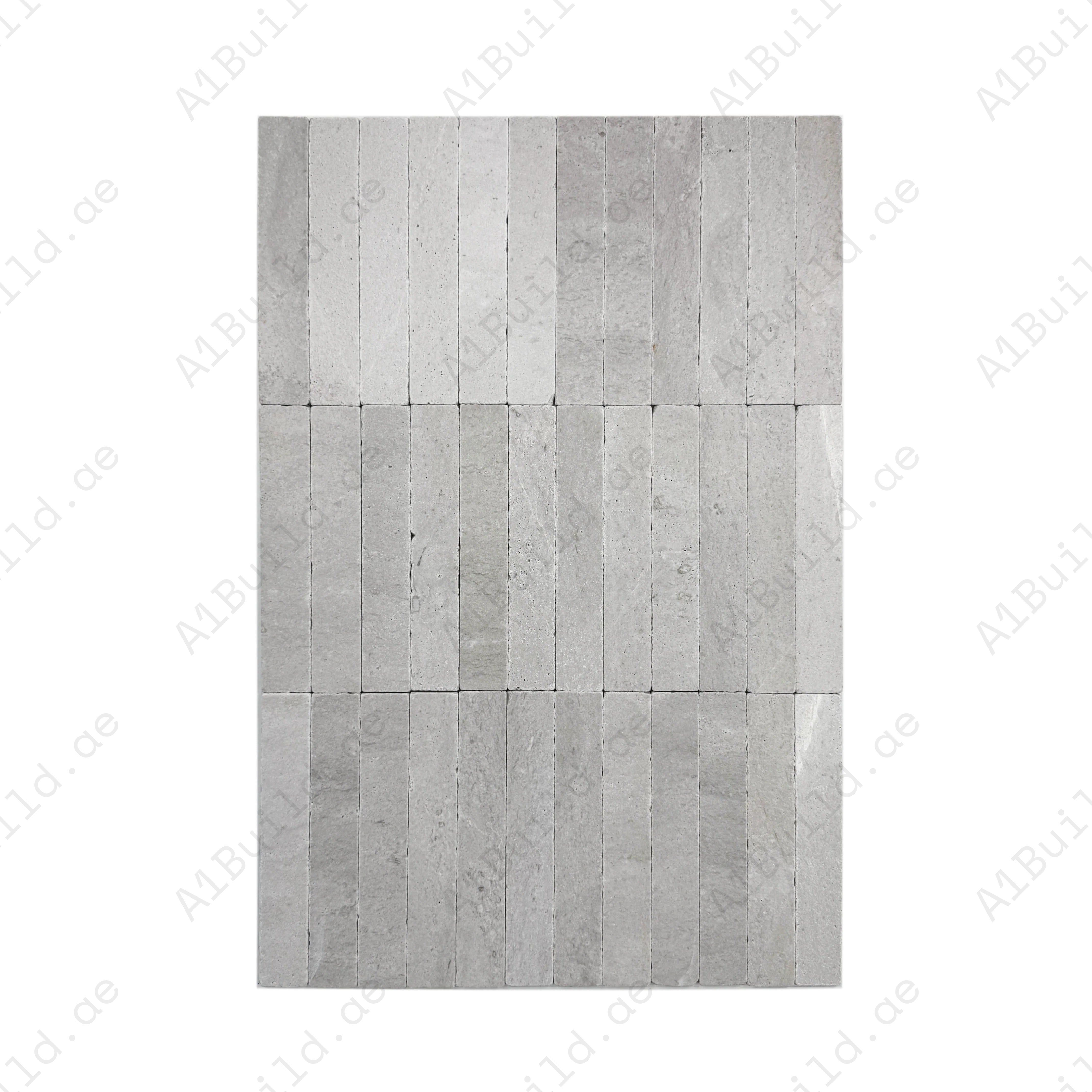 Enhance interiors with Verona Series Light Travertine marble tile. Tumbled & brushed finish, durable and elegant, ideal for bathrooms, kitchens, and floors.