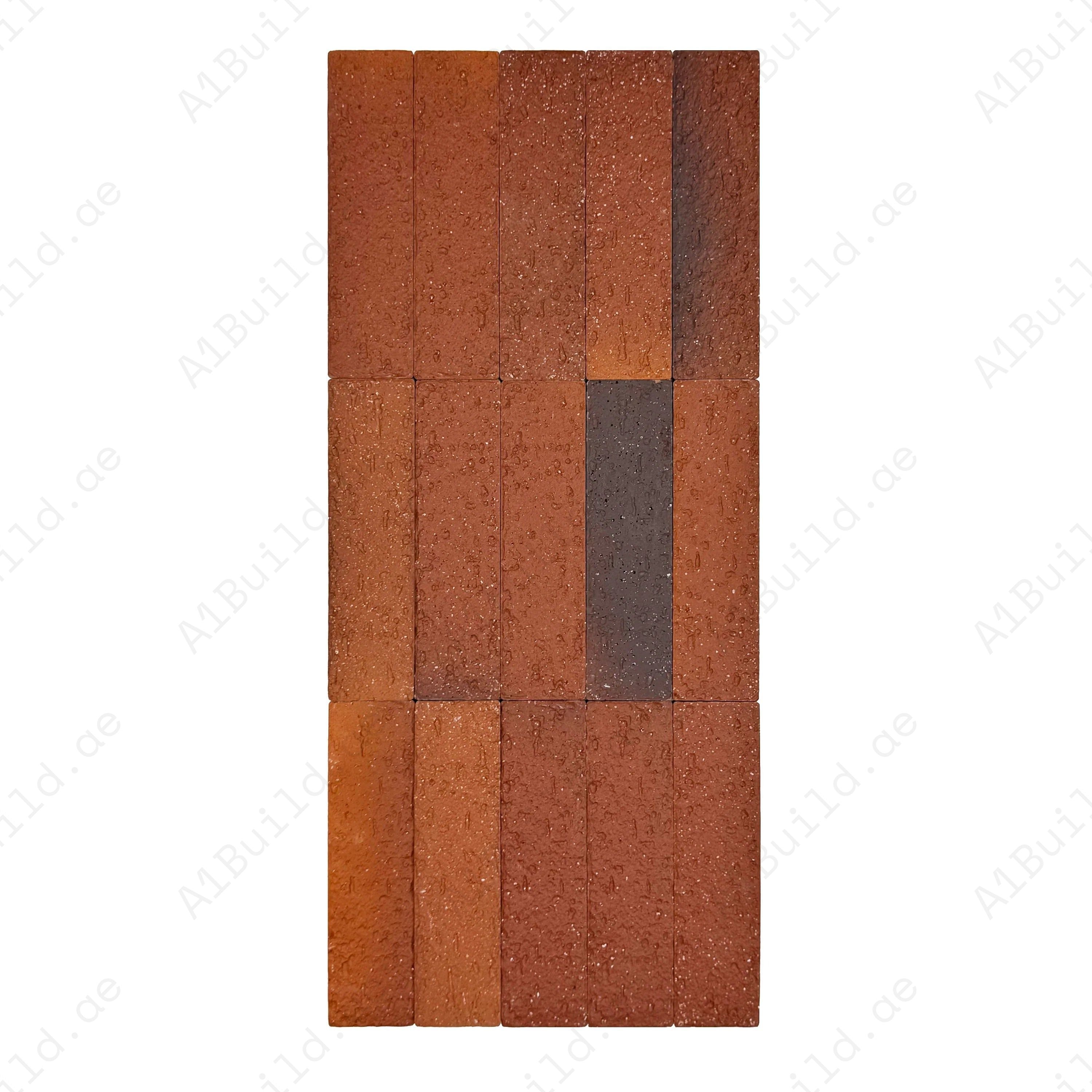 Enhance your décor with Florence Grace Wine Red, Cinnamon & Syrup Brown Ceramic Artificial Tile – durable, versatile, and perfect for elegant walls & floors.