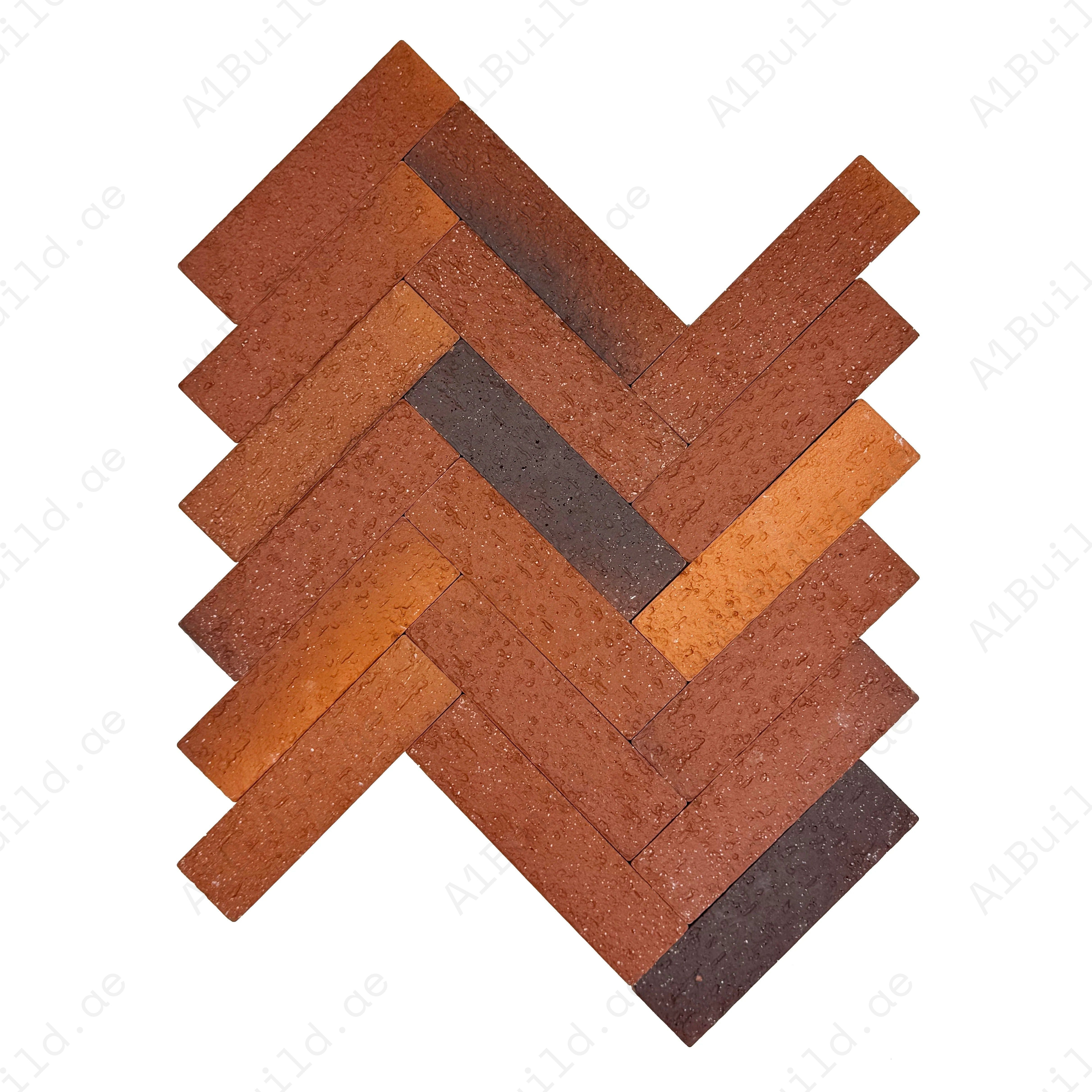 Enhance your décor with Florence Grace Wine Red, Cinnamon & Syrup Brown Ceramic Artificial Tile – durable, versatile, and perfect for elegant walls & floors.