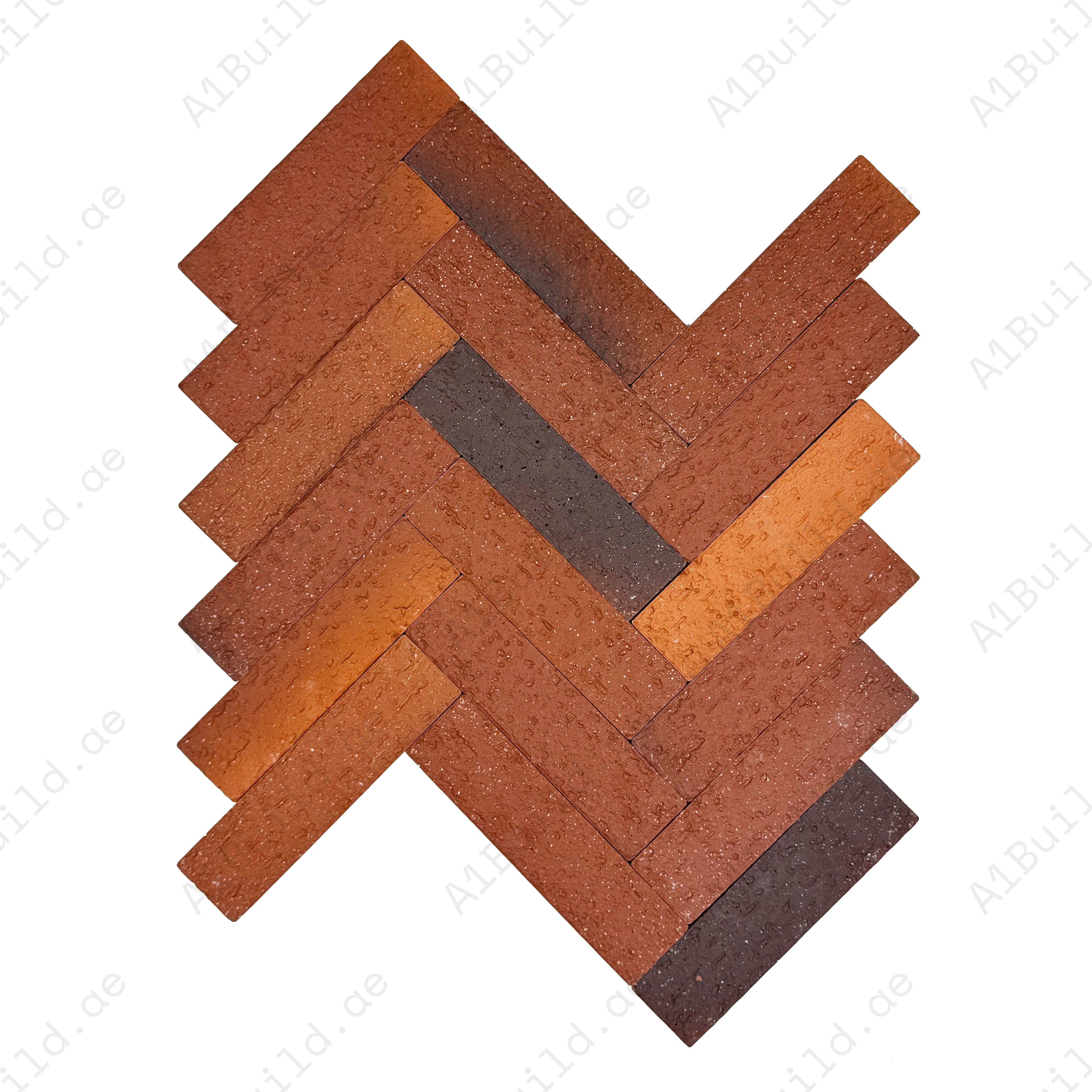 Enhance your décor with Florence Grace Wine Red, Cinnamon & Syrup Brown Ceramic Artificial Tile – durable, versatile, and perfect for elegant walls & floors.