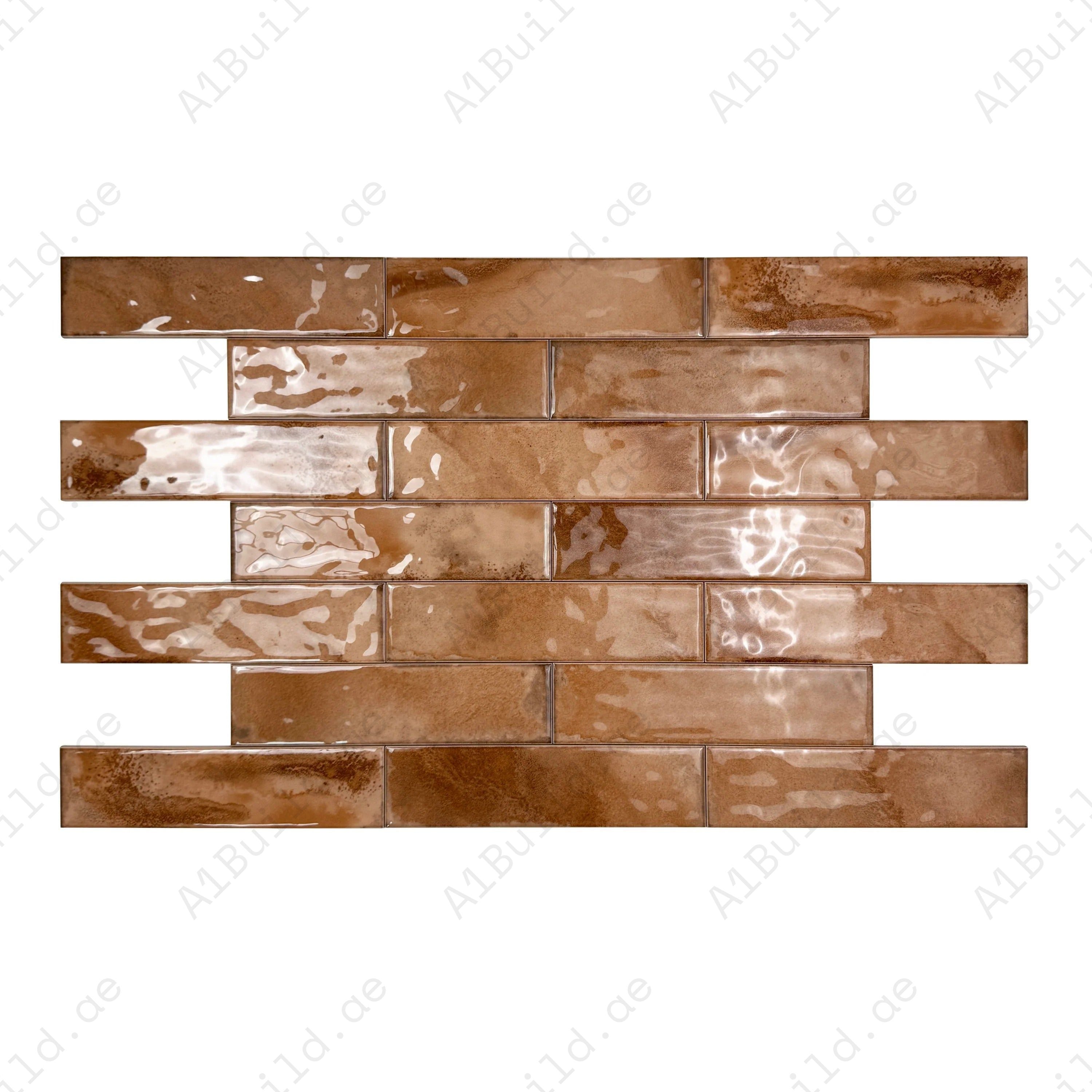 Enhance your interiors with Lustre Vintage Light Brown glossy ceramic tile. Durable, waterproof, scratch-resistant, and perfect for walls & light floors.