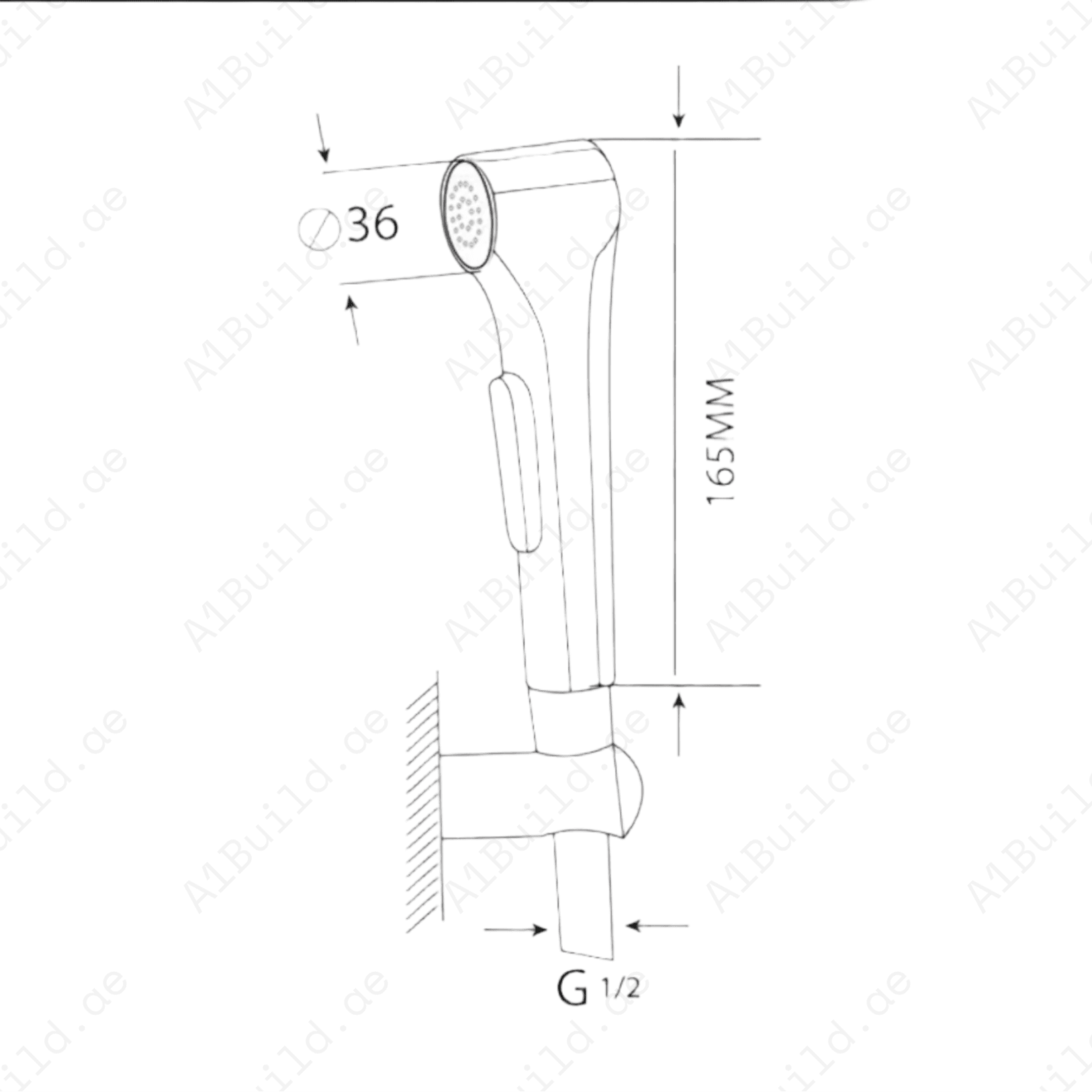 ErgonomicMattBlackShattafwithComfortableGripandWaterControl_2