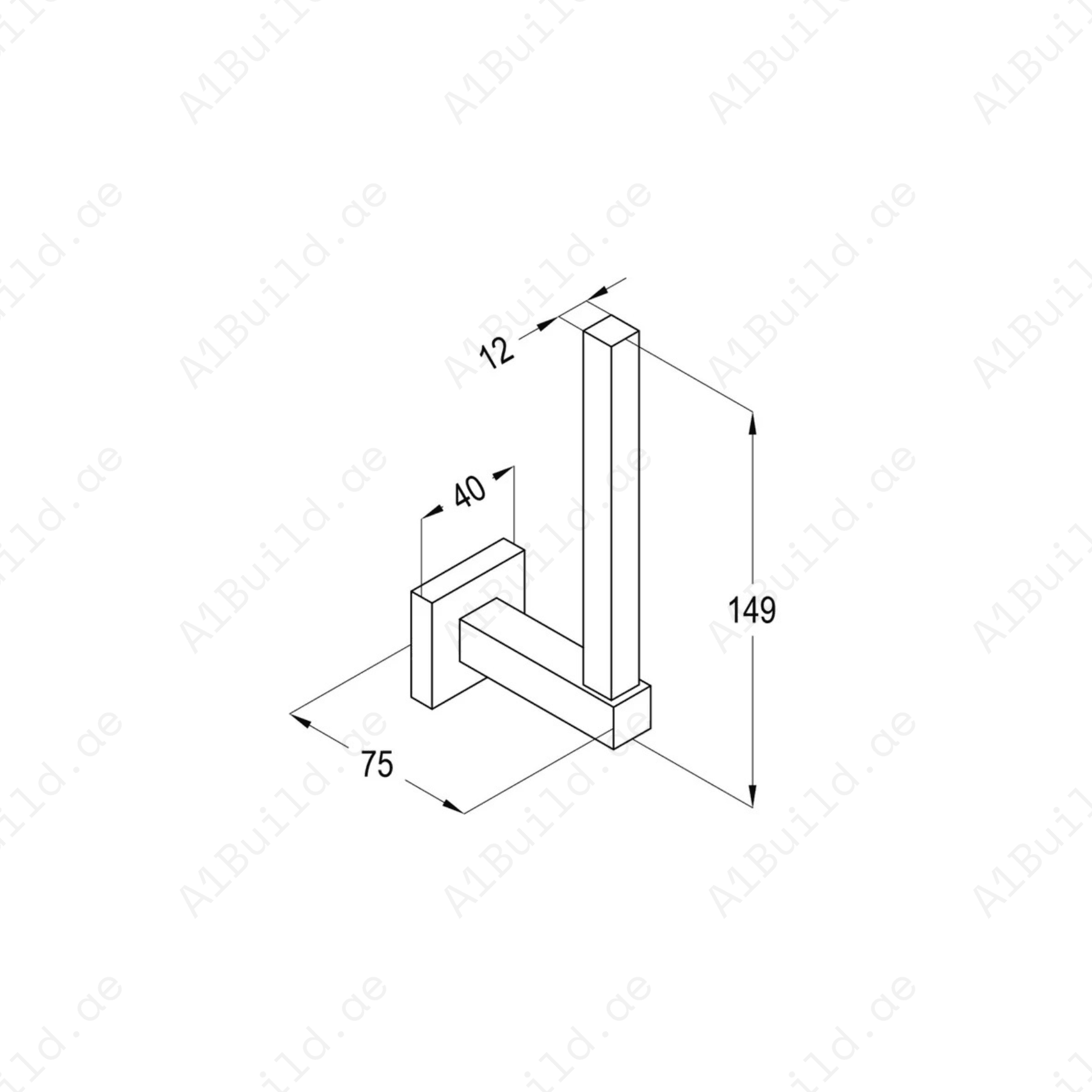Extra Paper Roll Holder – Chrome Wall Fastening with Screws and Dowels