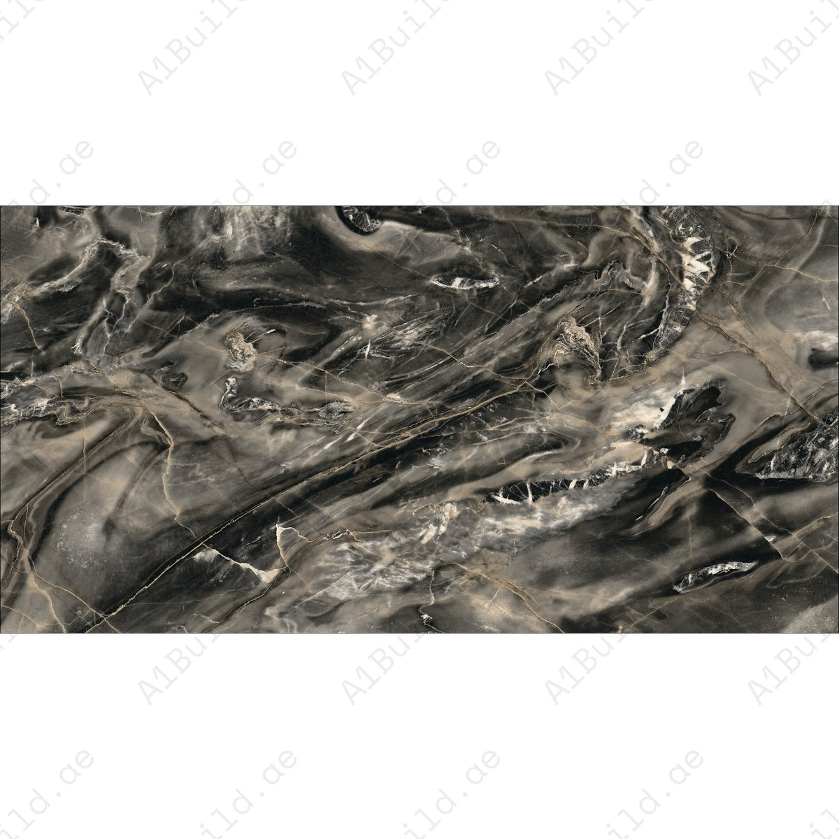 Florence Black (60X120cm 09mm Random High Gloss Porcelain Indoor Floor & Wall Tiles)