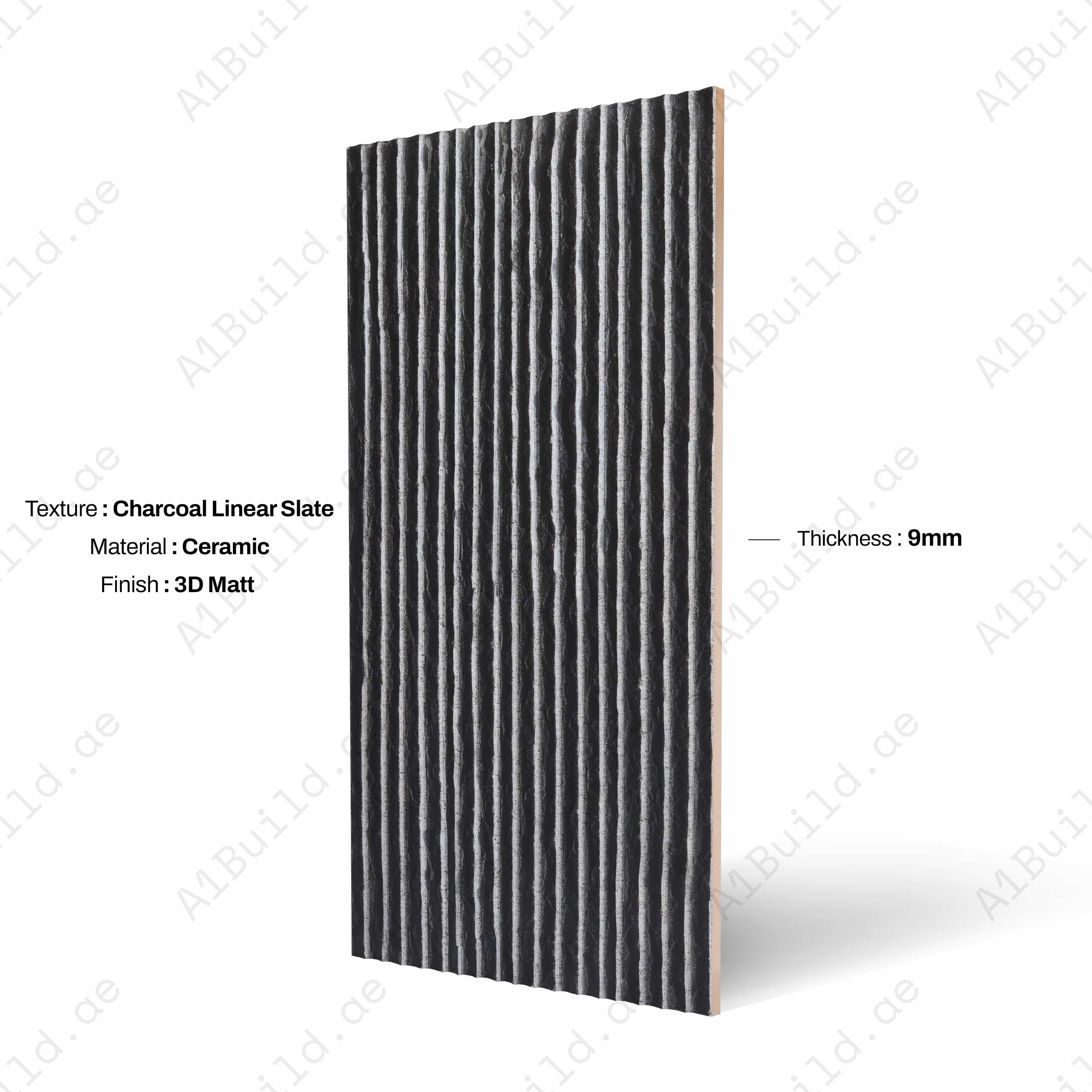 Flostrip Graphite – Sleek Indoor Tile for Kitchen & Bathroom Walls