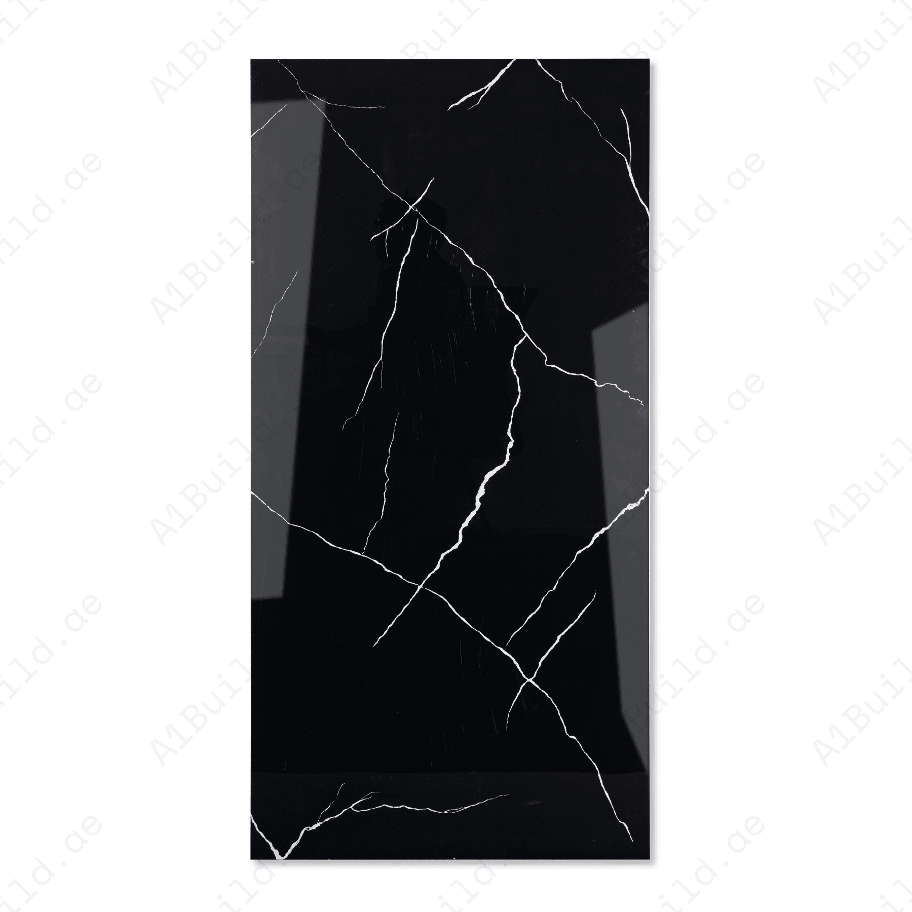 Forest Black porcelain tile 60x120cm 9mm thickness, bold marble look design, durable porcelain, ideal for luxury floors and walls.