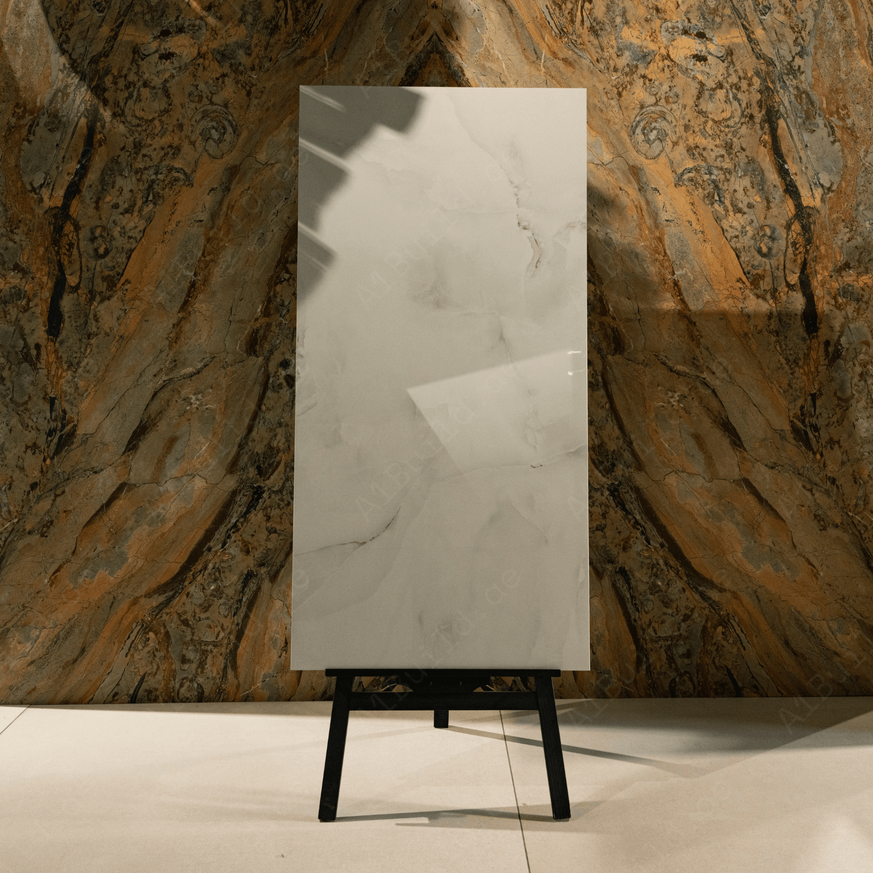 Frost Vein Grey porcelain tile 60x120cm 9mm thickness, light grey marble look design, durable porcelain tile for modern floors and walls.